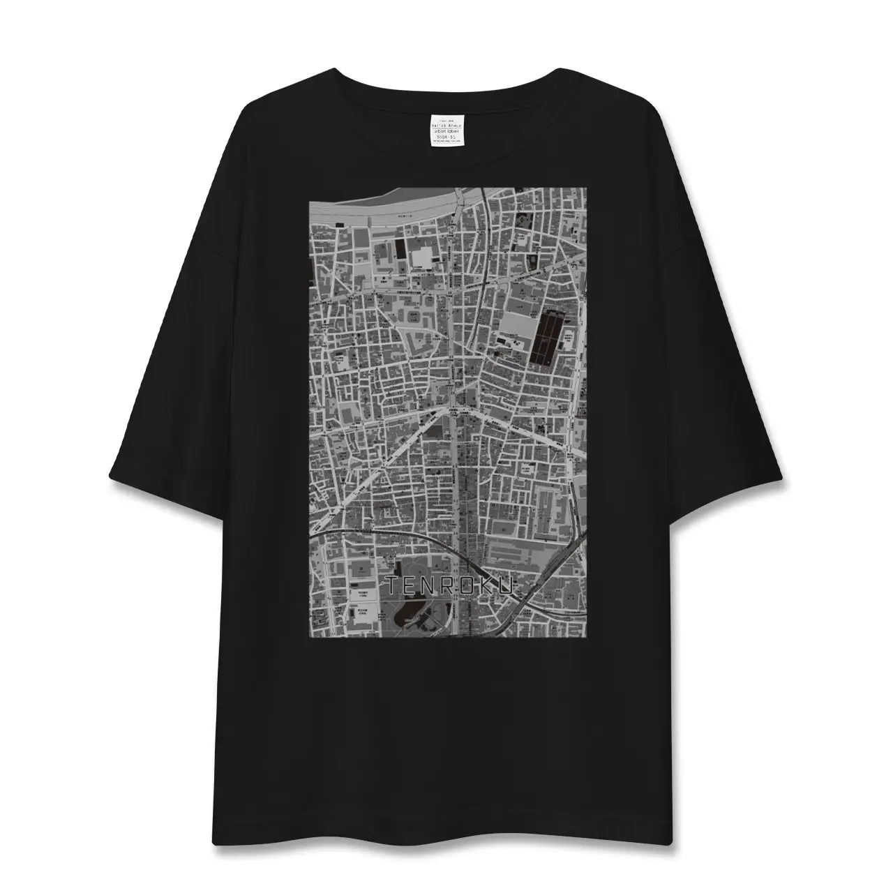 【天六(大阪府)】地図柄ビッグシルエットTシャツ