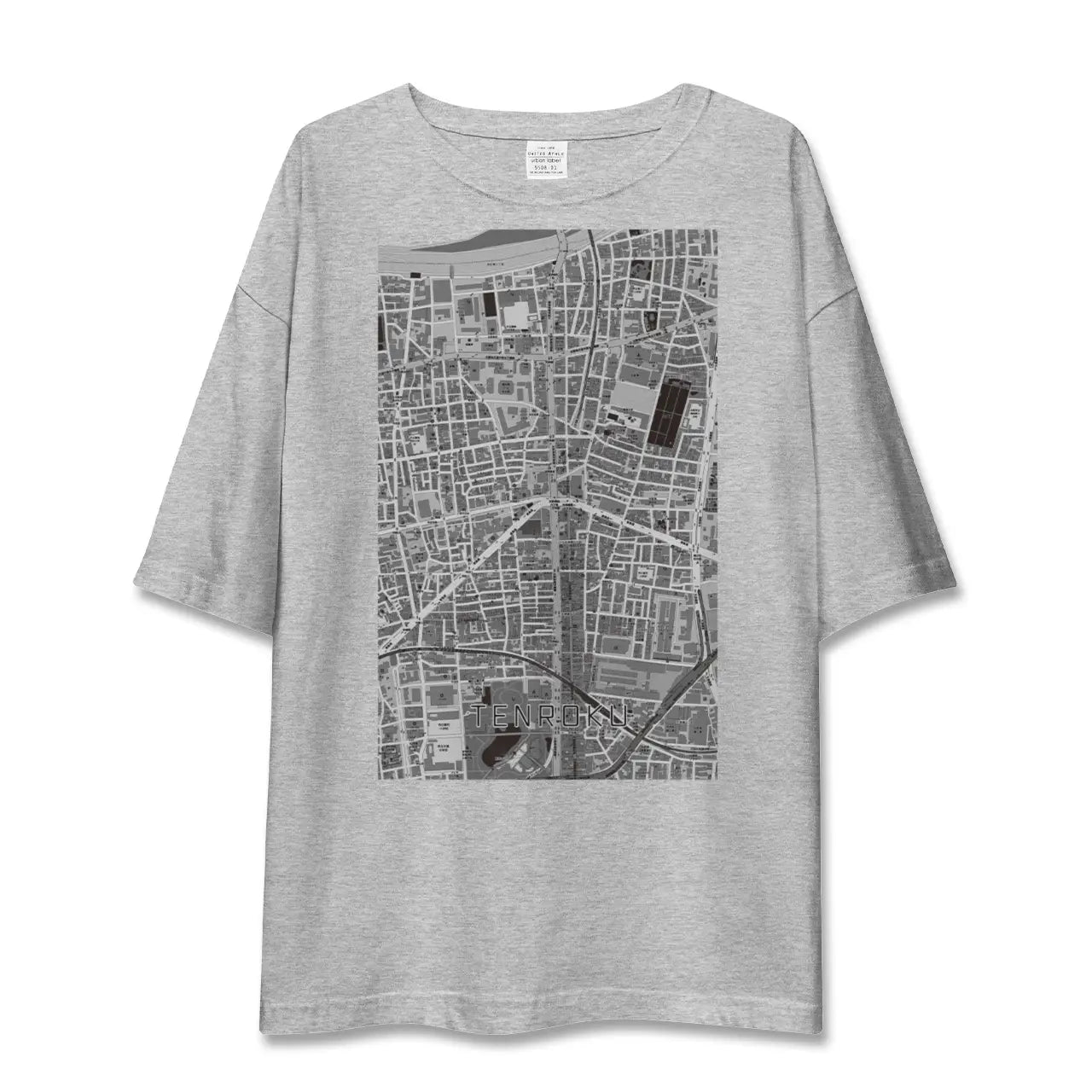 【天六(大阪府)】地図柄ビッグシルエットTシャツ