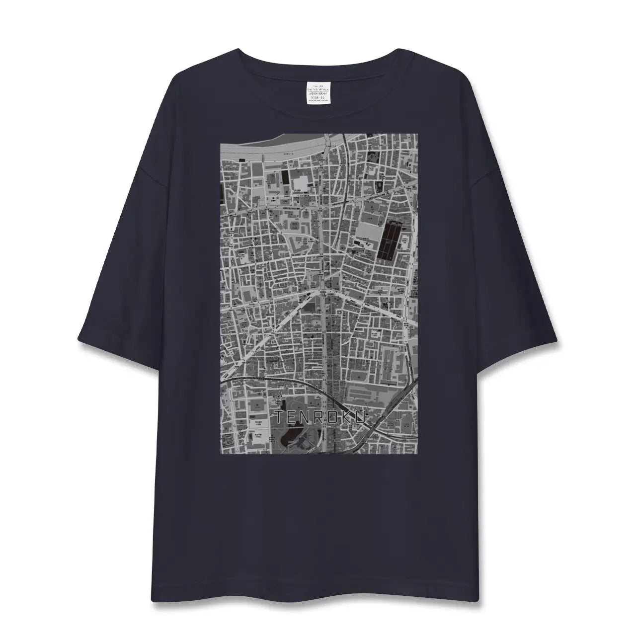 【天六(大阪府)】地図柄ビッグシルエットTシャツ