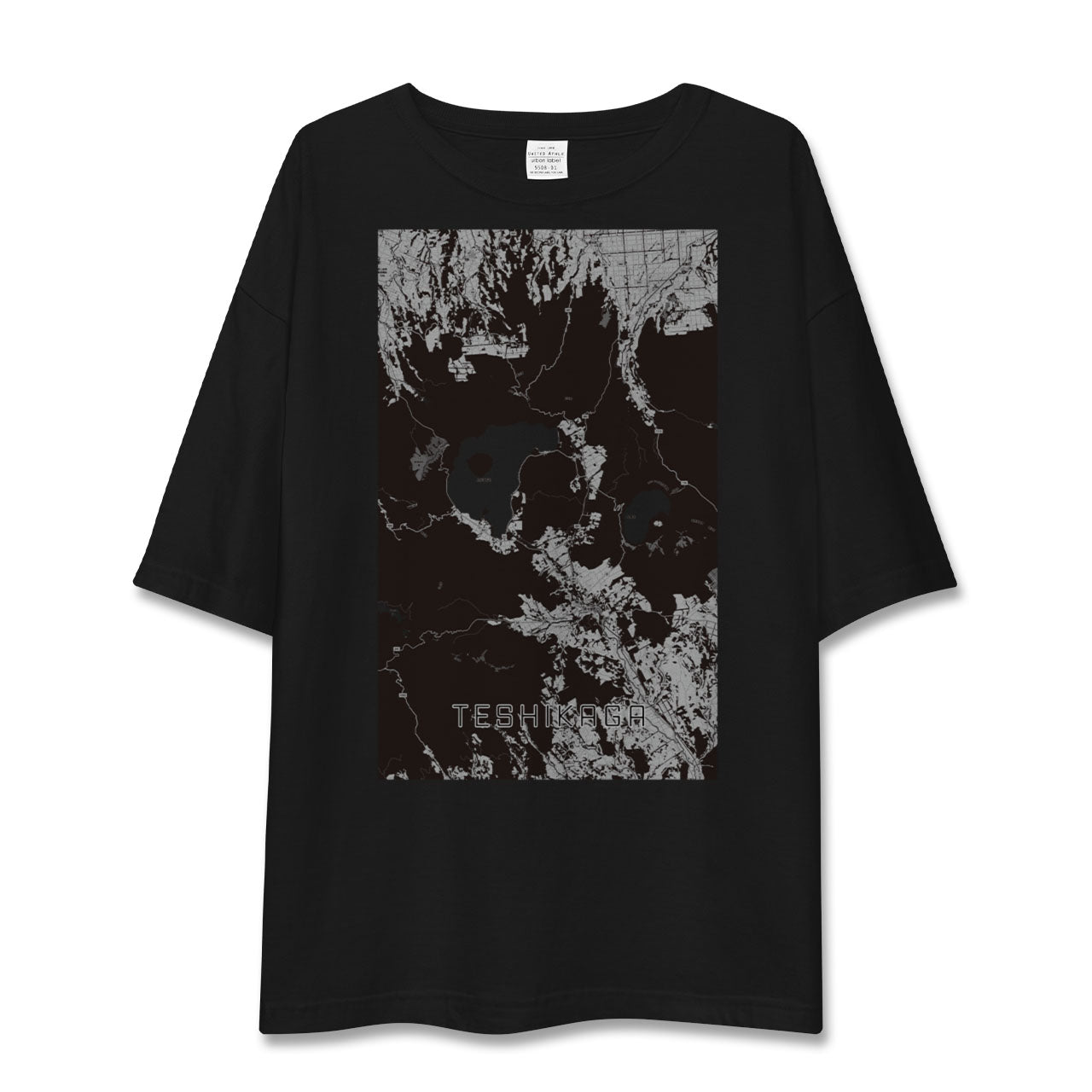 【弟子屈(北海道)】地図柄ビッグシルエットTシャツ