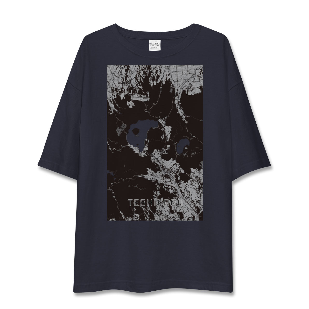 【弟子屈(北海道)】地図柄ビッグシルエットTシャツ