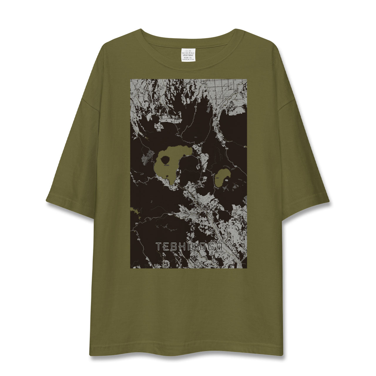 【弟子屈(北海道)】地図柄ビッグシルエットTシャツ
