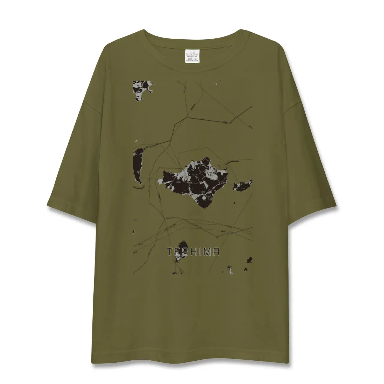 【豊島(香川県)】地図柄ビッグシルエットTシャツ
