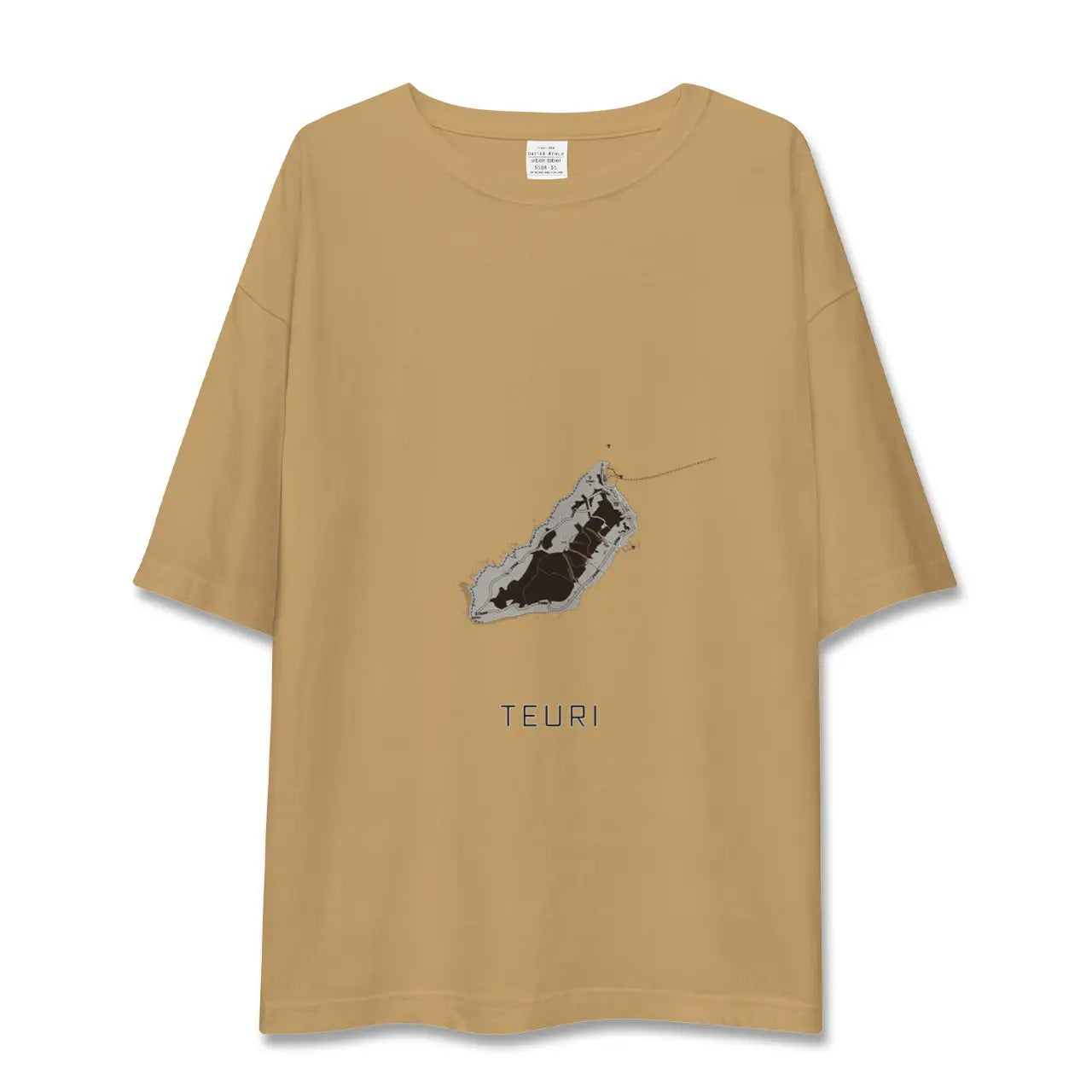 【天売(北海道)】地図柄ビッグシルエットTシャツ