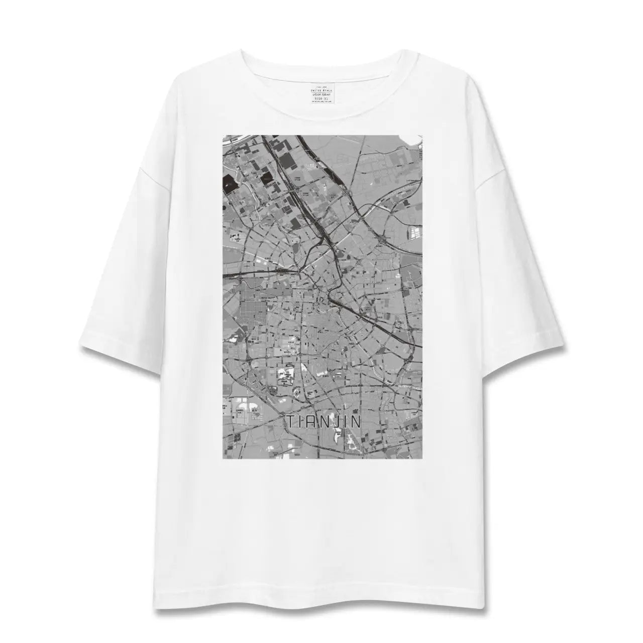 【天津(中華人民共和国)】地図柄ビッグシルエットTシャツ