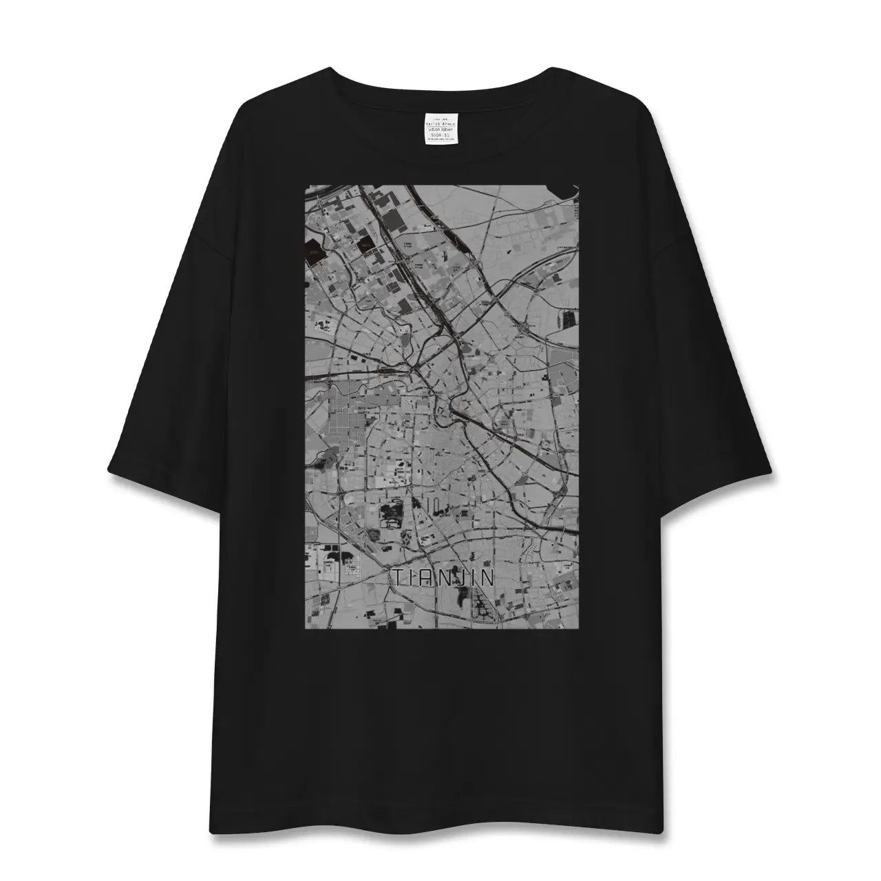 【天津(中華人民共和国)】地図柄ビッグシルエットTシャツ