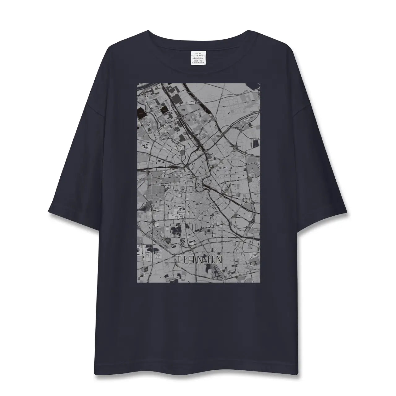【天津(中華人民共和国)】地図柄ビッグシルエットTシャツ