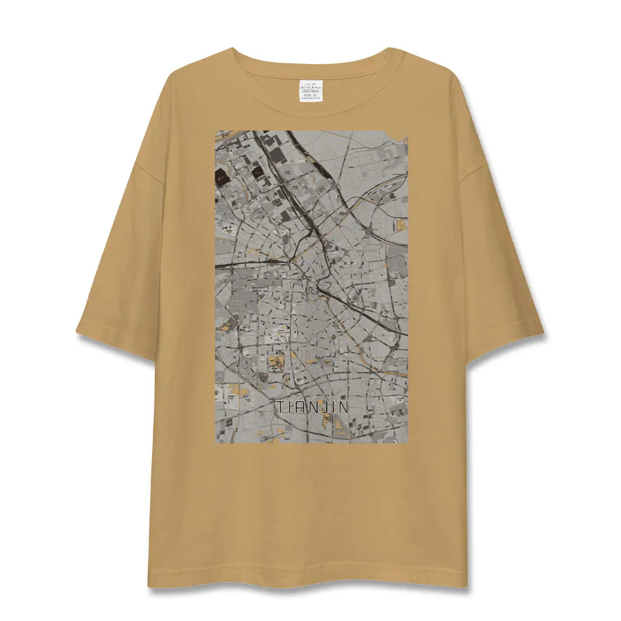 【天津(中華人民共和国)】地図柄ビッグシルエットTシャツ