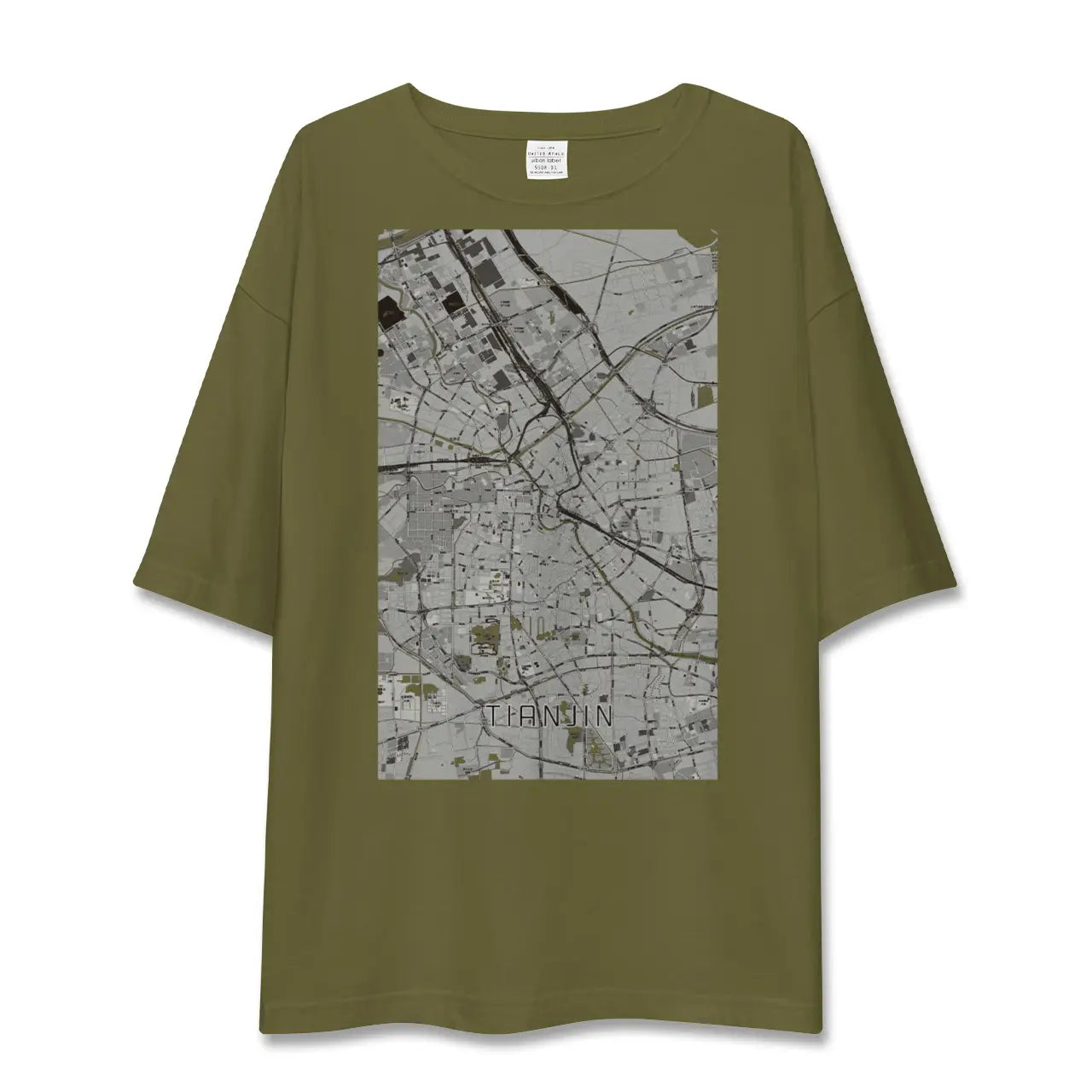 【天津(中華人民共和国)】地図柄ビッグシルエットTシャツ