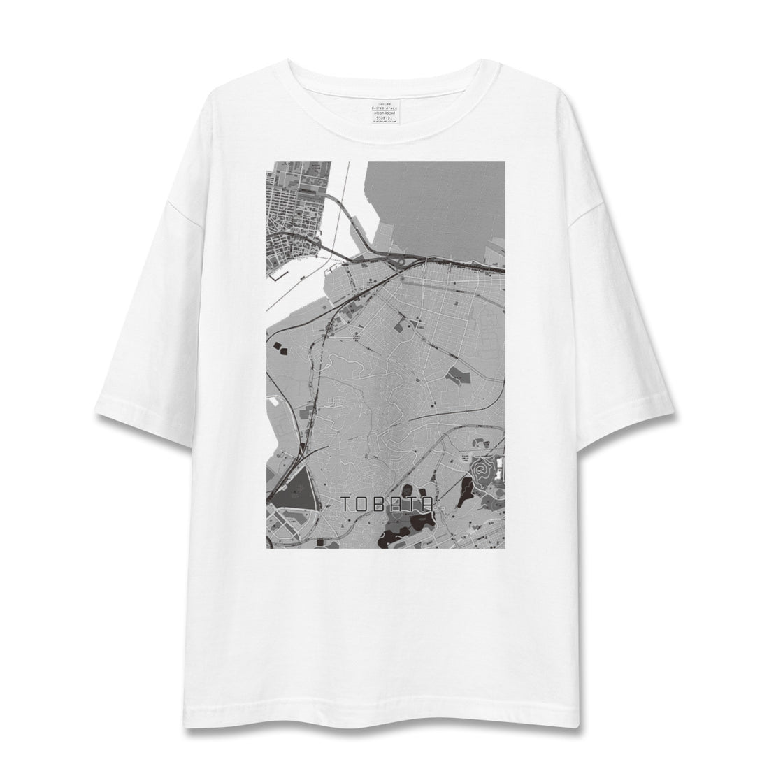 【戸畑(福岡県)】地図柄ビッグシルエットTシャツ