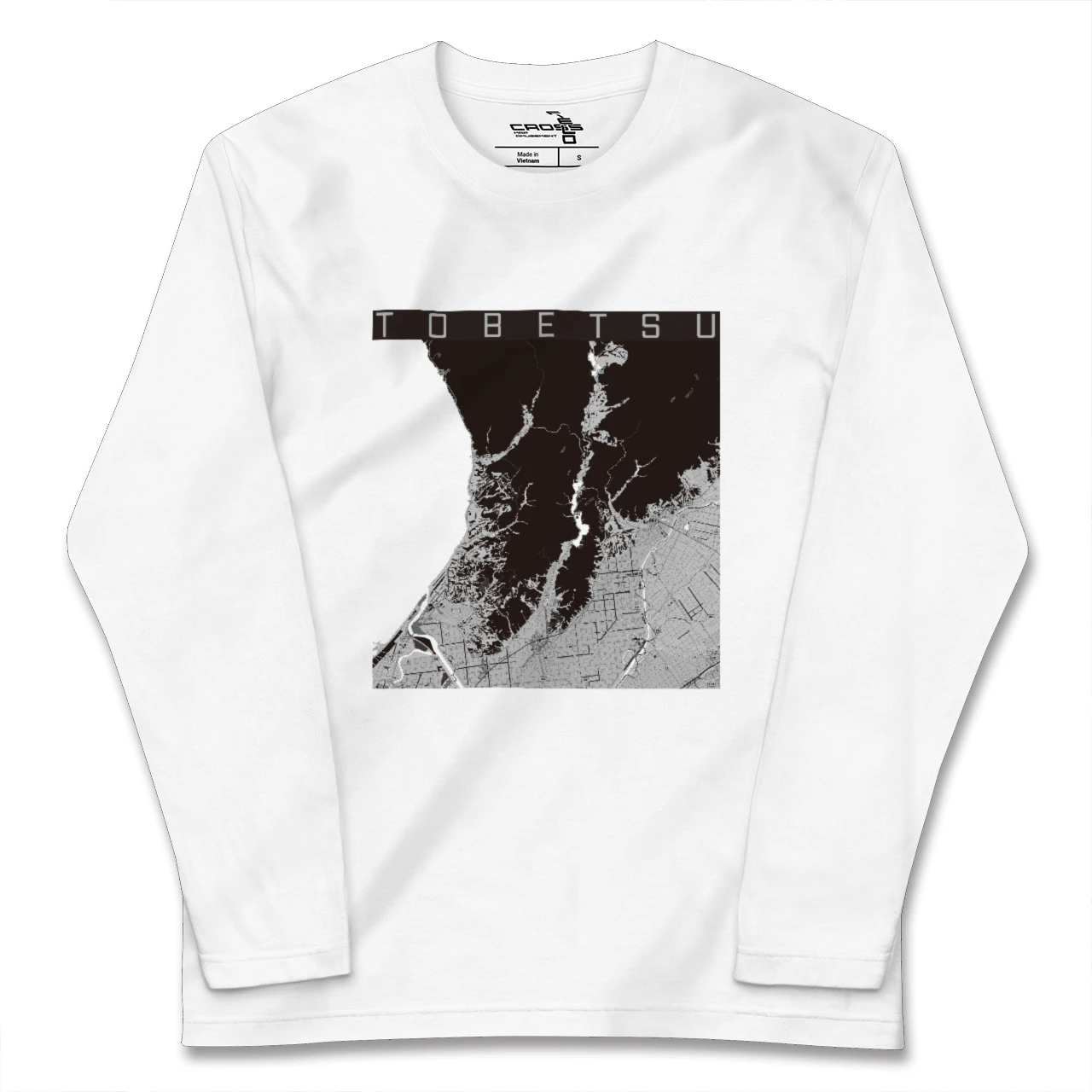 【当別(北海道)】地図柄ロングスリーブTシャツ