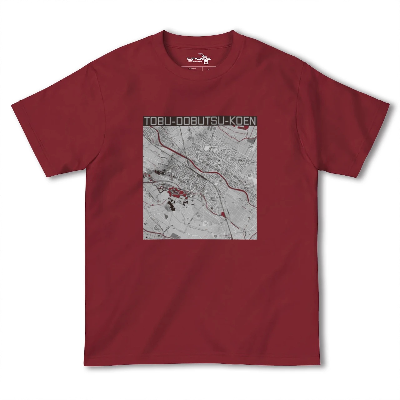 【東武動物公園(埼玉県)】地図柄ヘビーウェイトTシャツ
