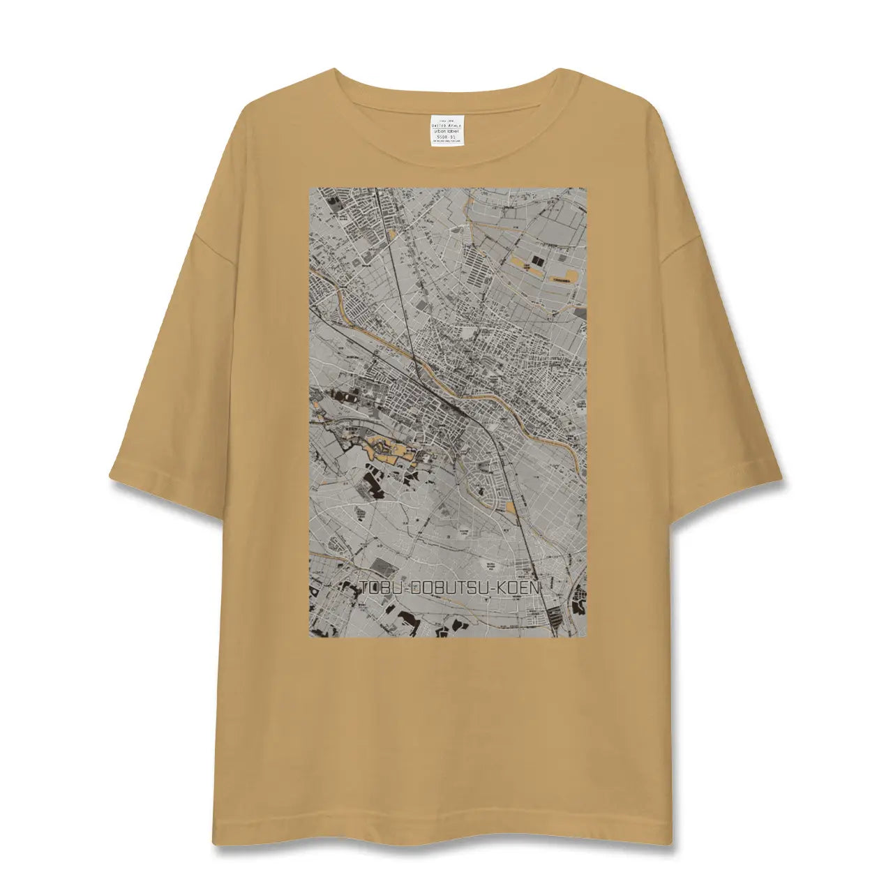 【東武動物公園(埼玉県)】地図柄ビッグシルエットTシャツ