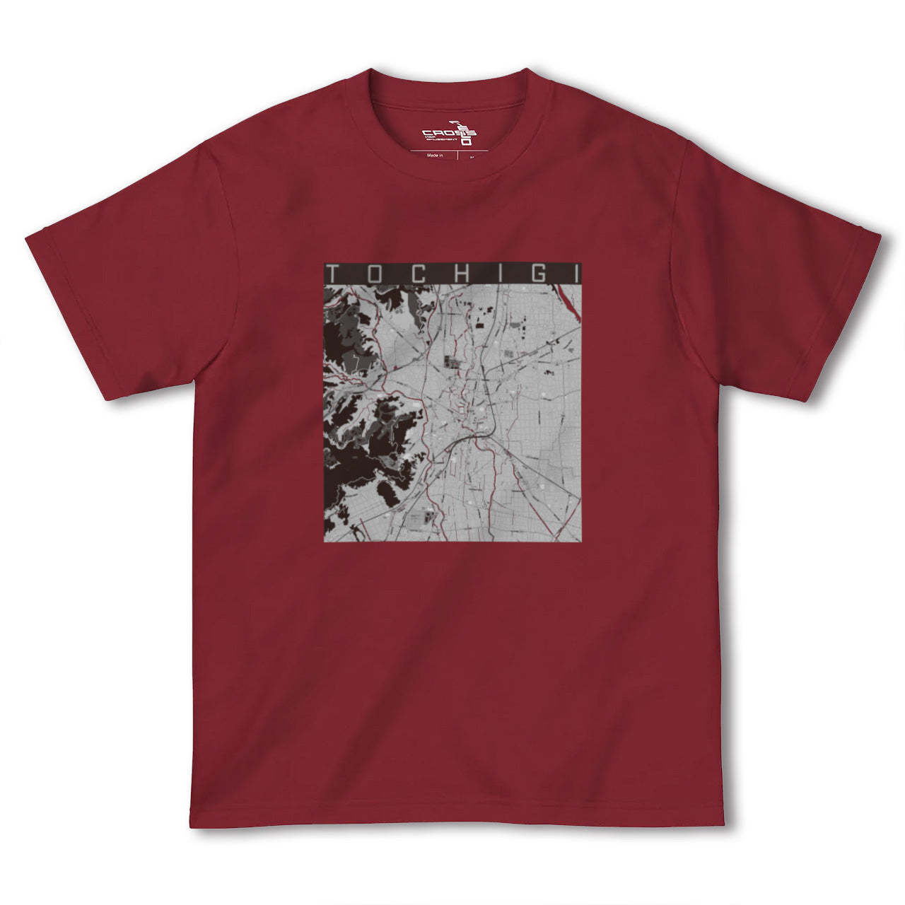 【栃木(栃木県)】地図柄ヘビーウェイトTシャツ
