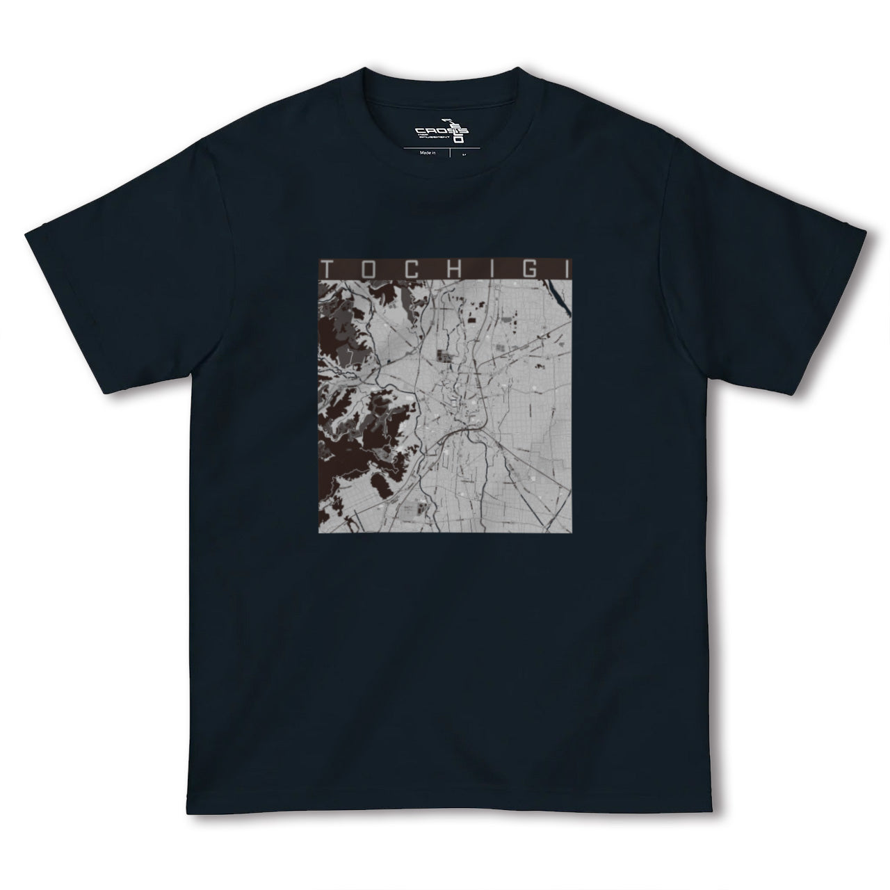 【栃木(栃木県)】地図柄ヘビーウェイトTシャツ