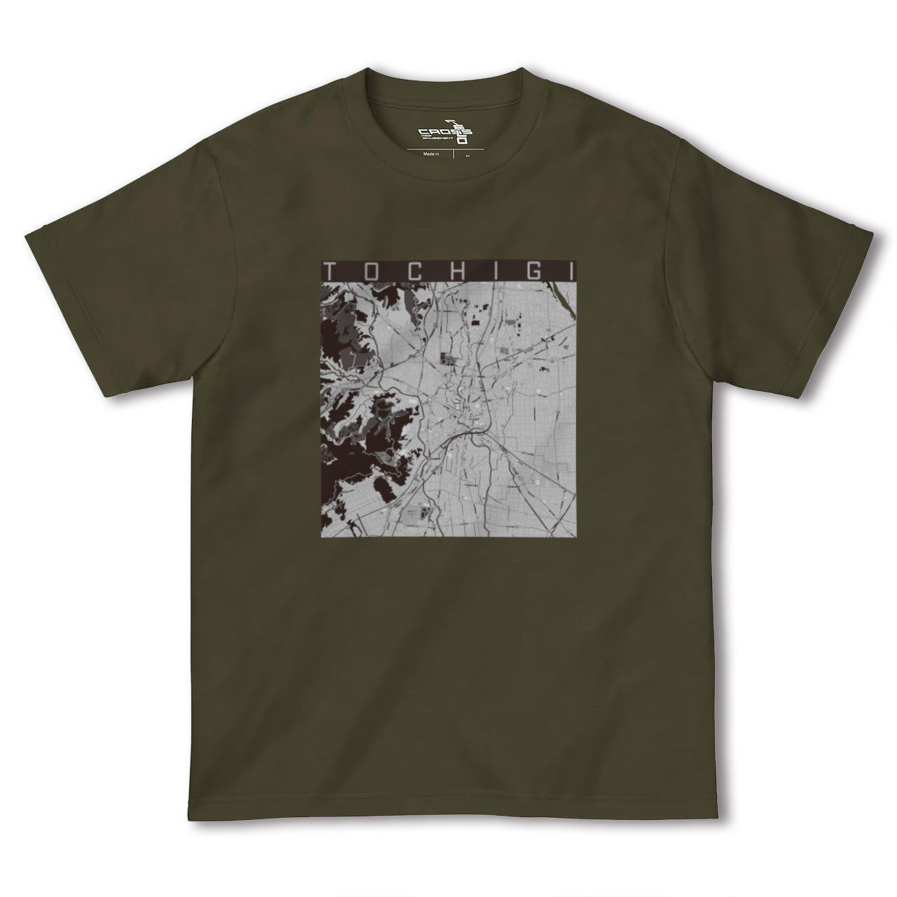 【栃木(栃木県)】地図柄ヘビーウェイトTシャツ