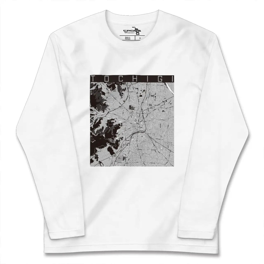 【栃木(栃木県)】地図柄ロングスリーブTシャツ