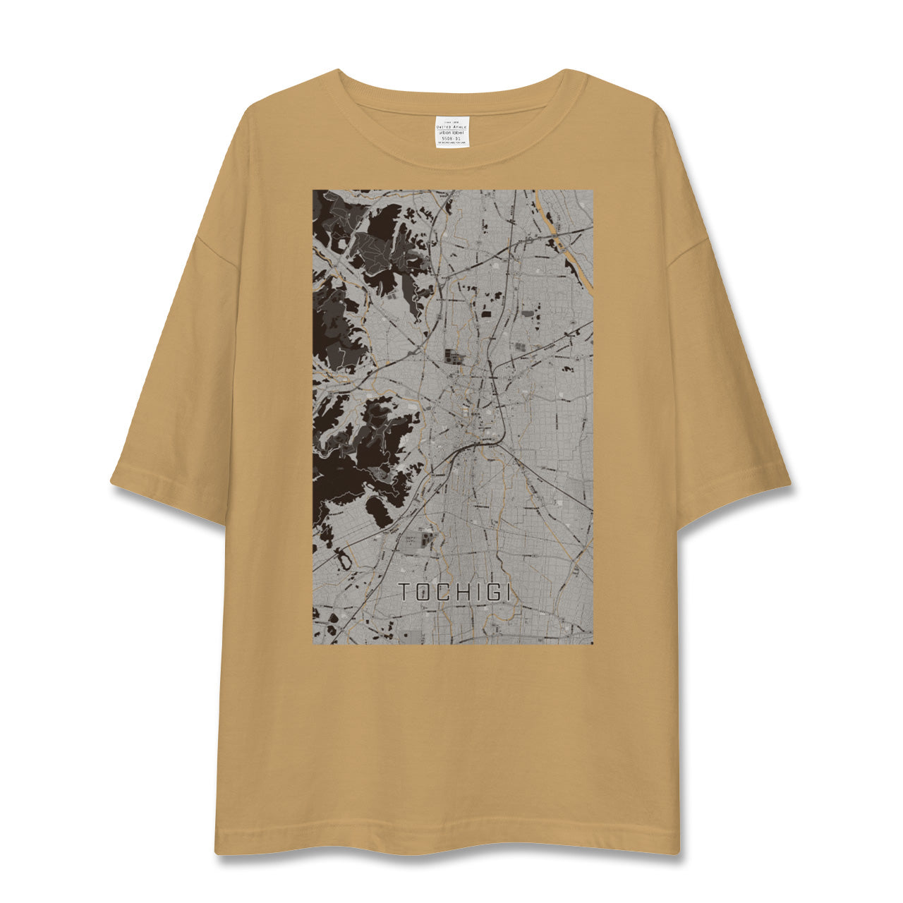 【栃木(栃木県)】地図柄ビッグシルエットTシャツ