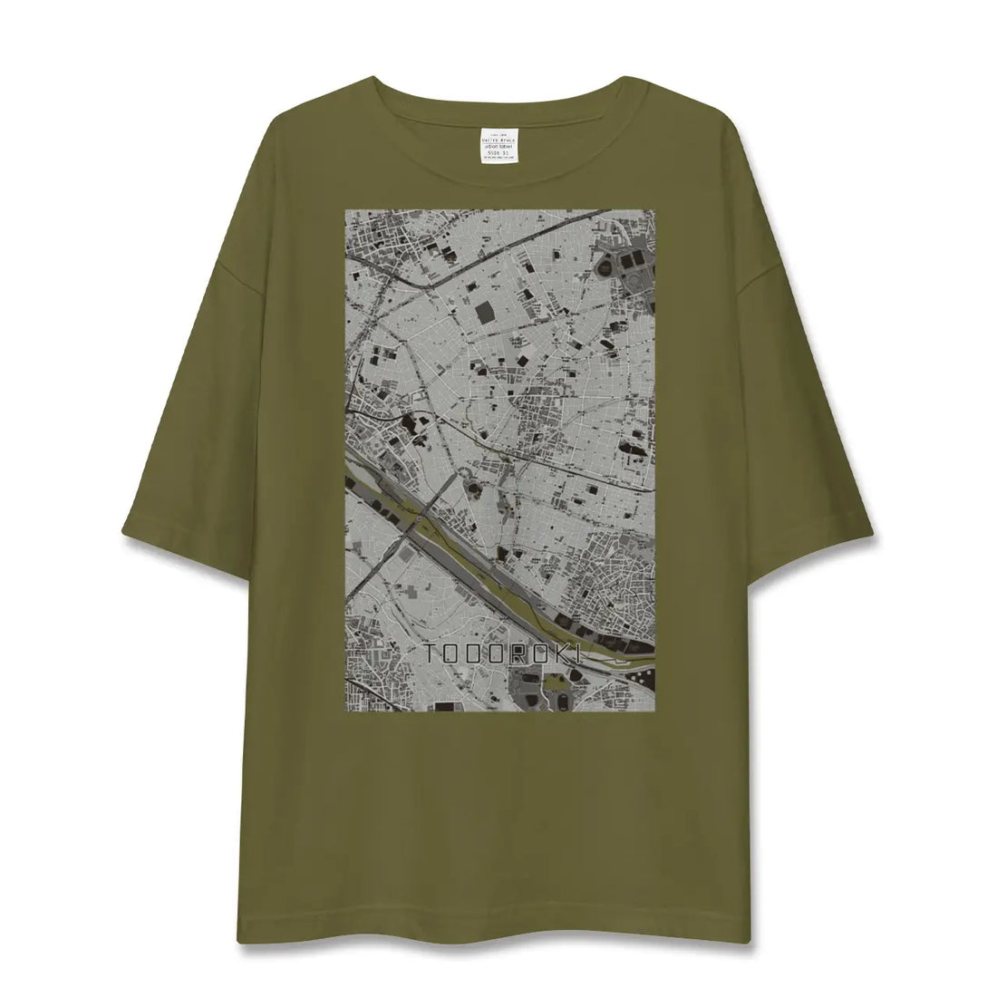 【等々力(東京都)】地図柄ビッグシルエットTシャツ