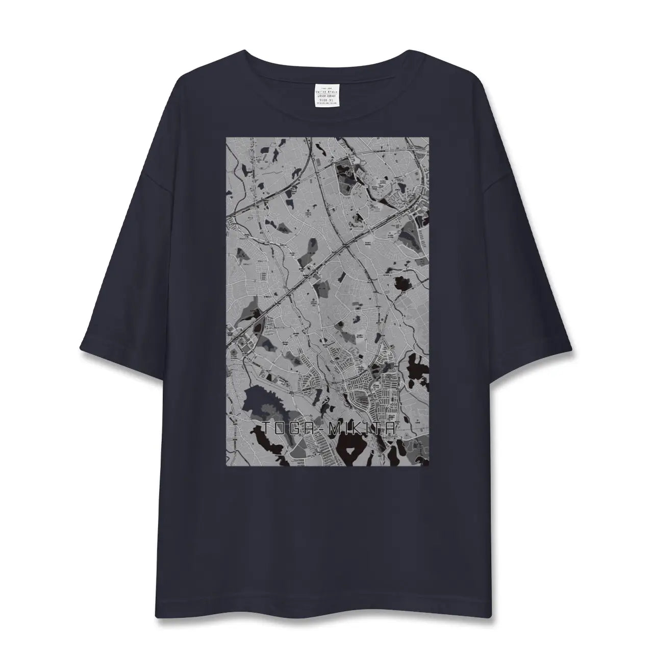 【栂・美木多(大阪府)】地図柄ビッグシルエットTシャツ