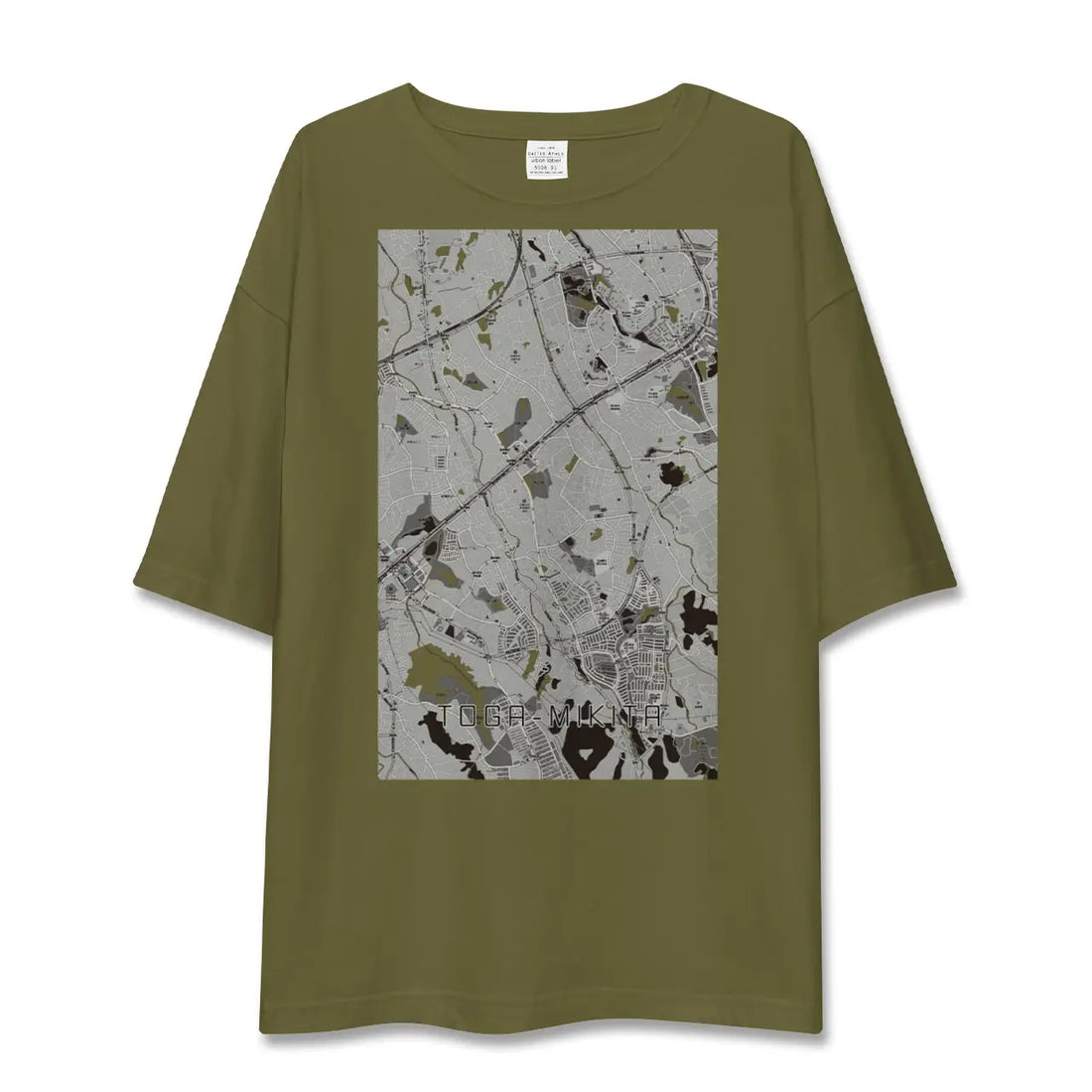 【栂・美木多(大阪府)】地図柄ビッグシルエットTシャツ