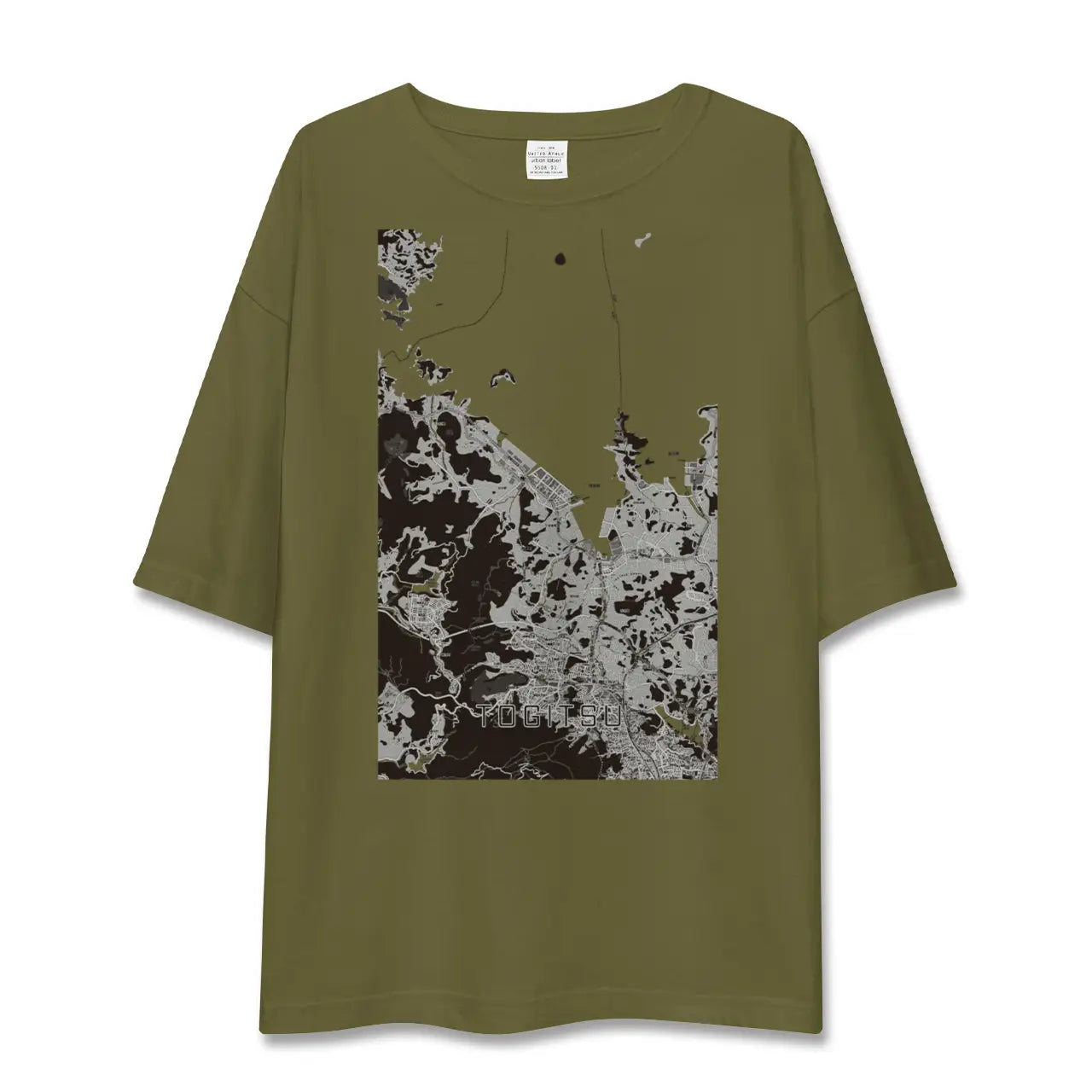 【時津(長崎県)】地図柄ビッグシルエットTシャツ