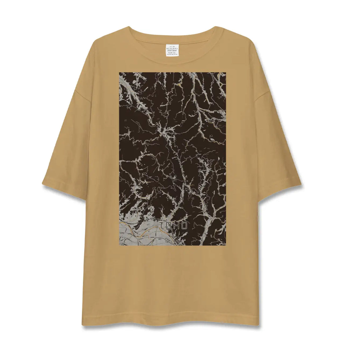 【東峰(福岡県)】地図柄ビッグシルエットTシャツ