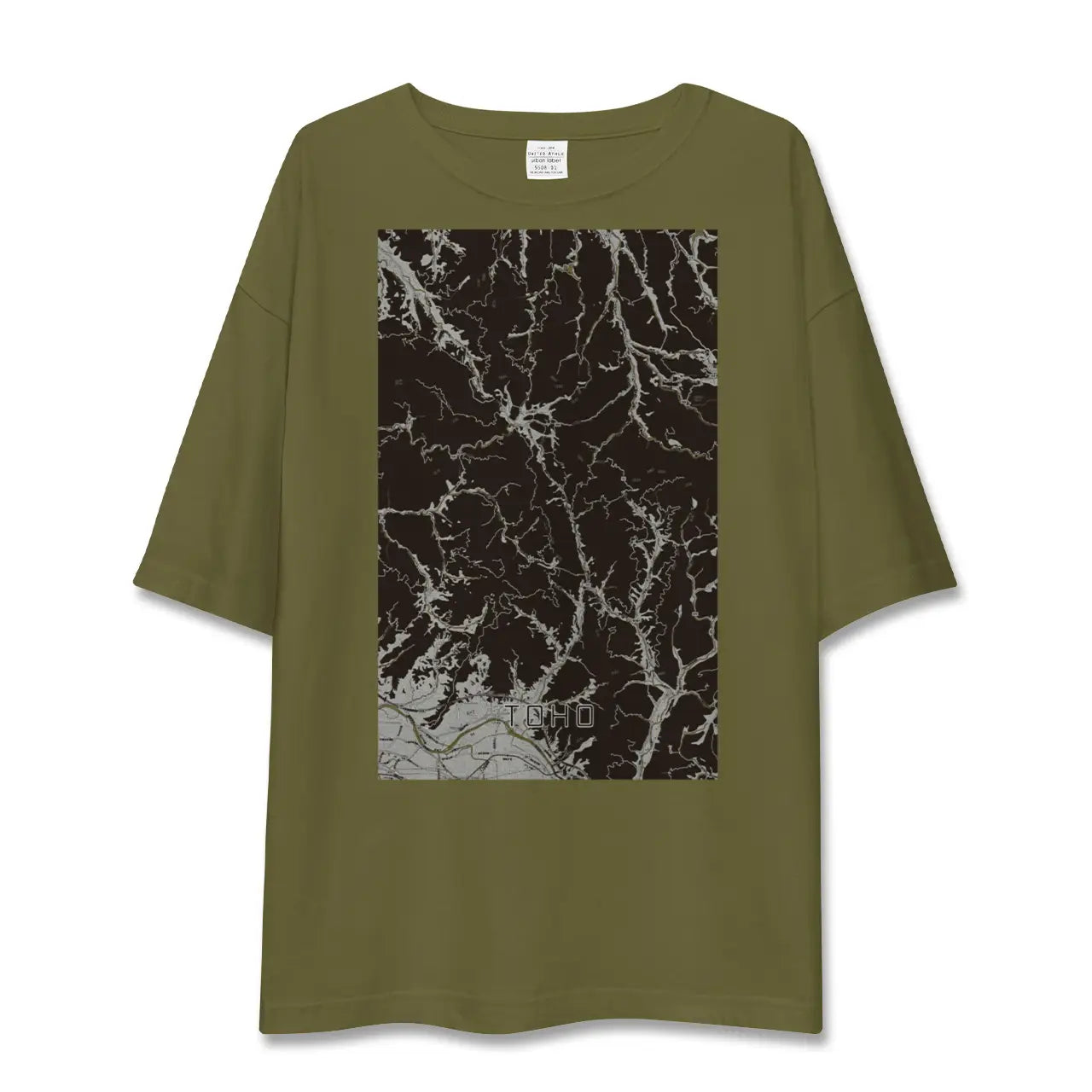 【東峰(福岡県)】地図柄ビッグシルエットTシャツ