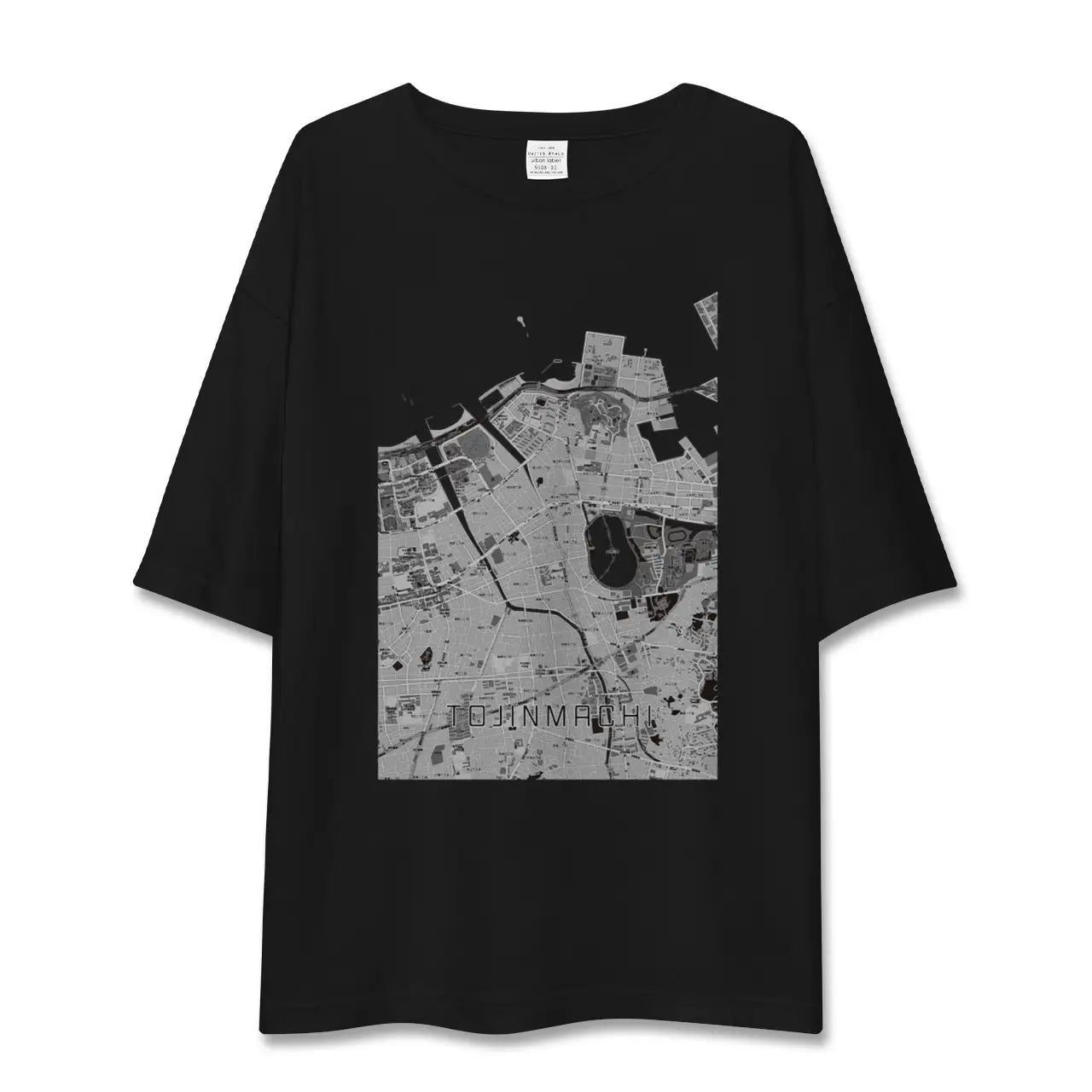 【唐人町(福岡県)】地図柄ビッグシルエットTシャツ
