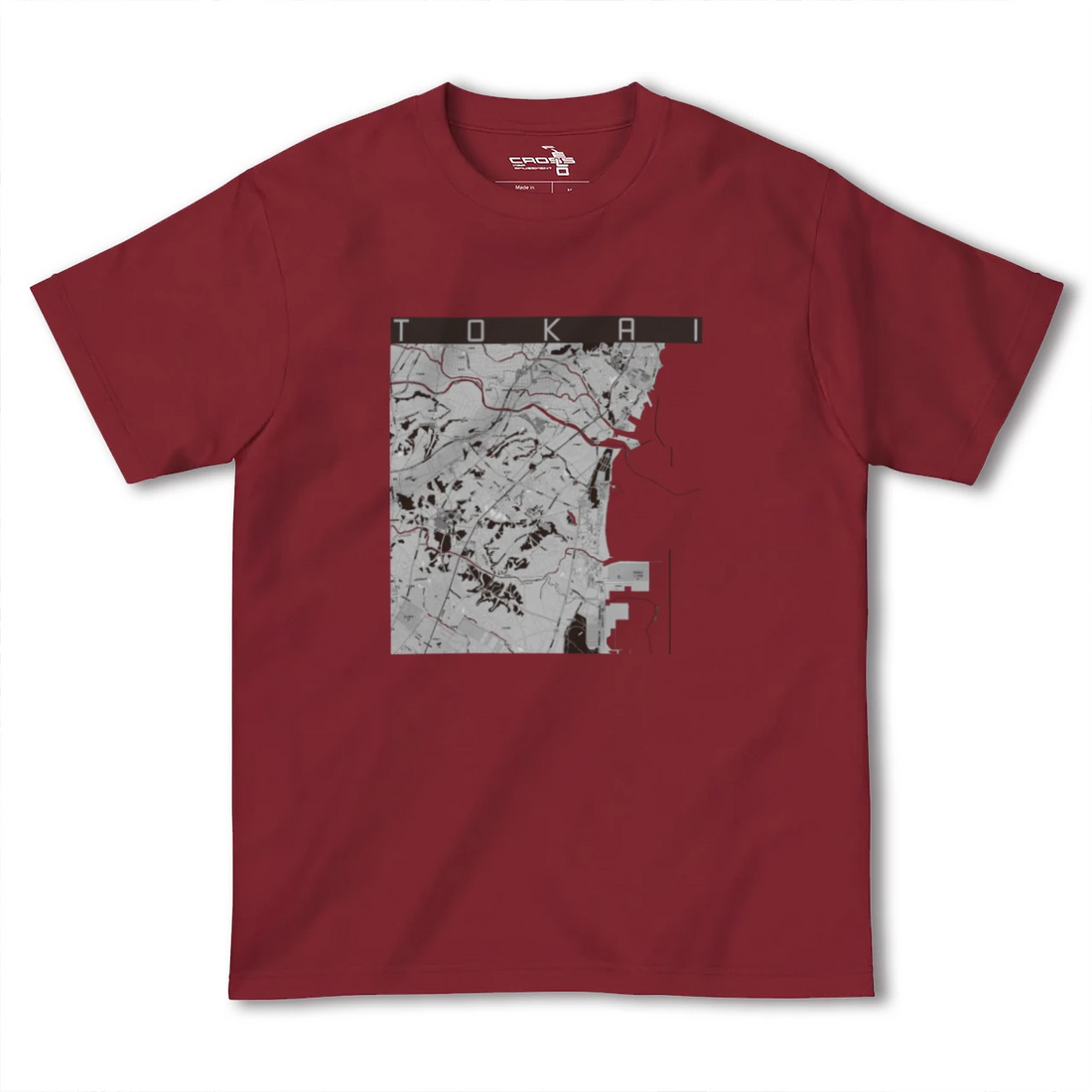 【東海(茨城県)(茨城県)】地図柄ヘビーウェイトTシャツ