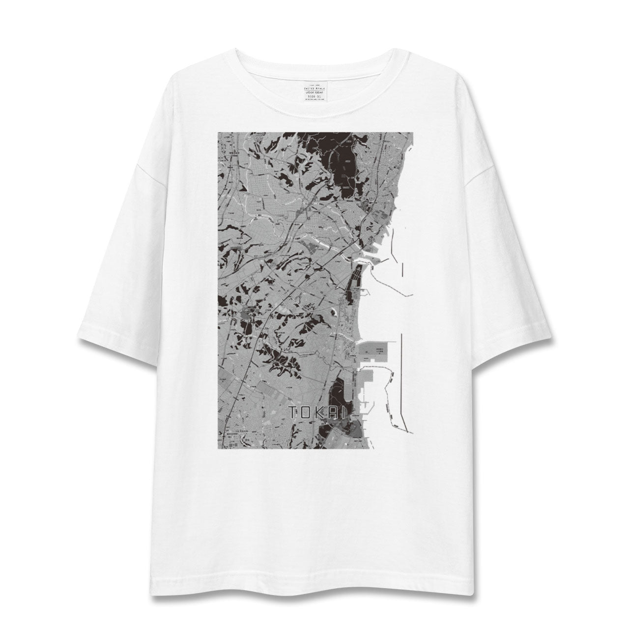【東海(茨城県)(茨城県)】地図柄ビッグシルエットTシャツ