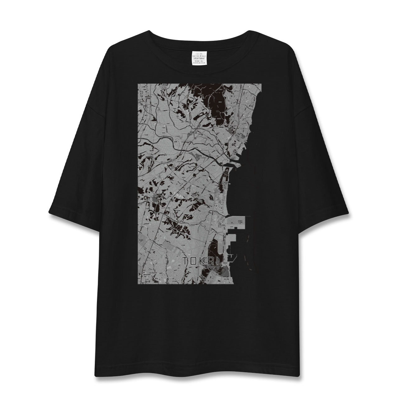 【東海(茨城県)(茨城県)】地図柄ビッグシルエットTシャツ