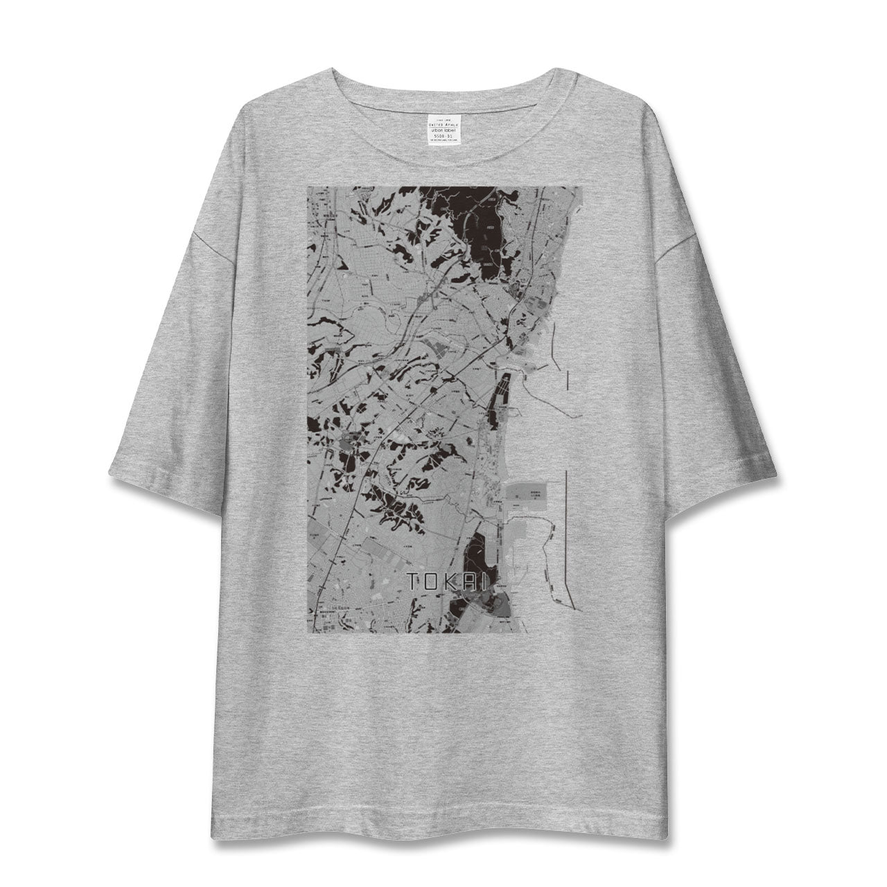 【東海(茨城県)(茨城県)】地図柄ビッグシルエットTシャツ