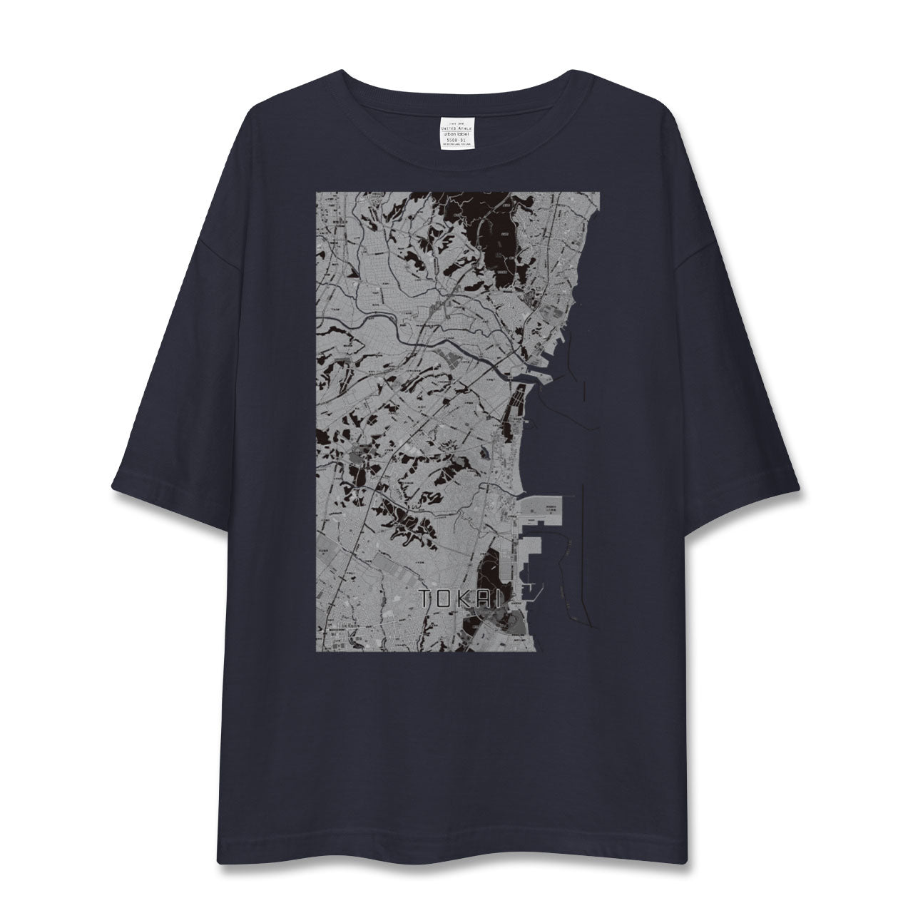 【東海(茨城県)(茨城県)】地図柄ビッグシルエットTシャツ
