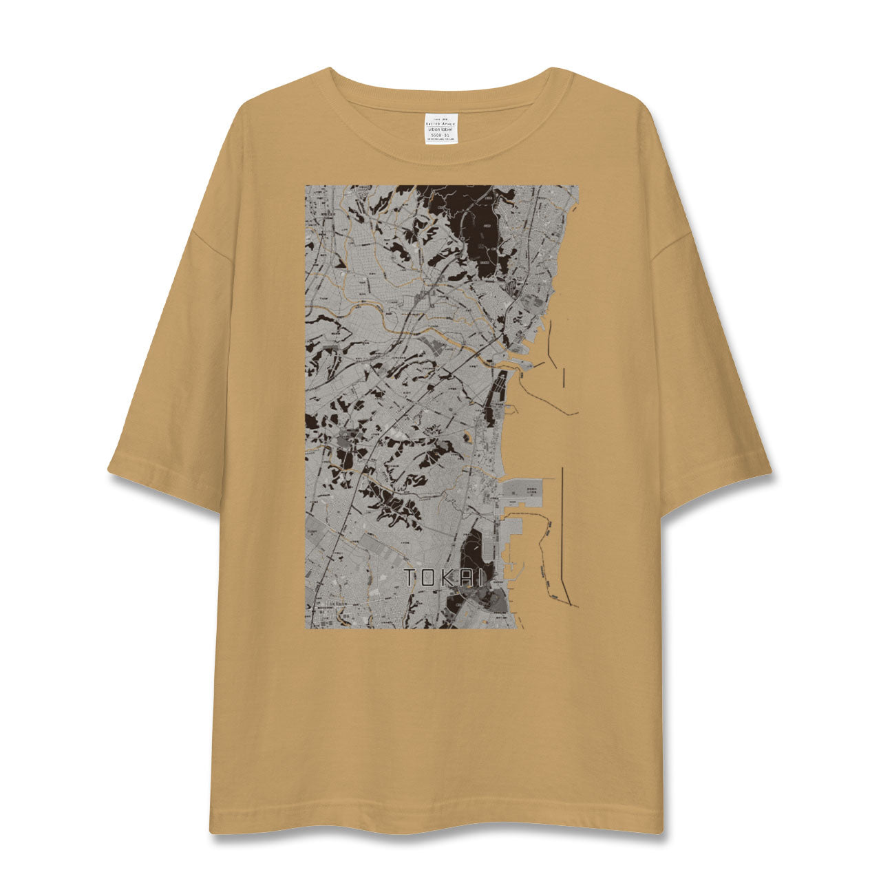 【東海(茨城県)(茨城県)】地図柄ビッグシルエットTシャツ