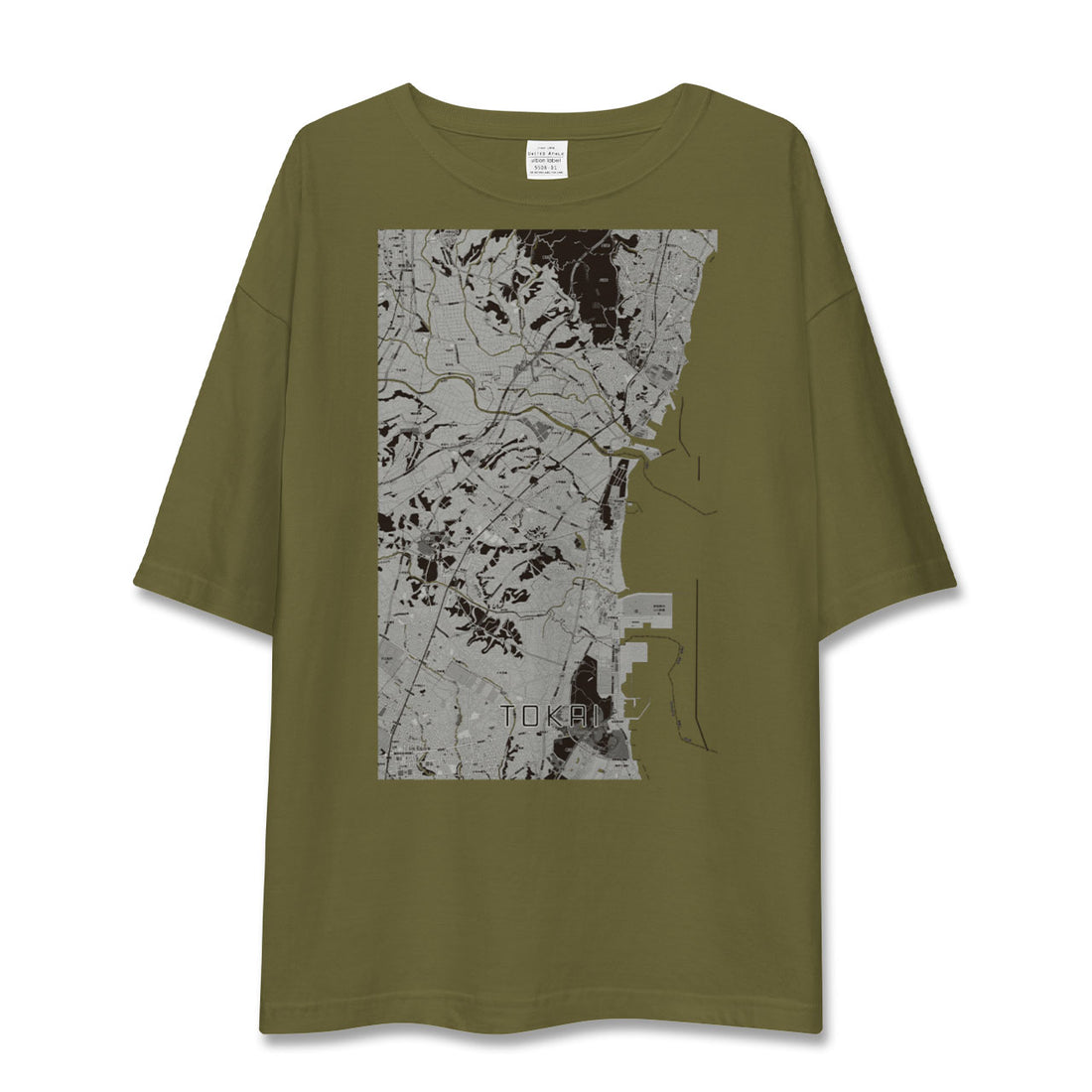 【東海(茨城県)(茨城県)】地図柄ビッグシルエットTシャツ
