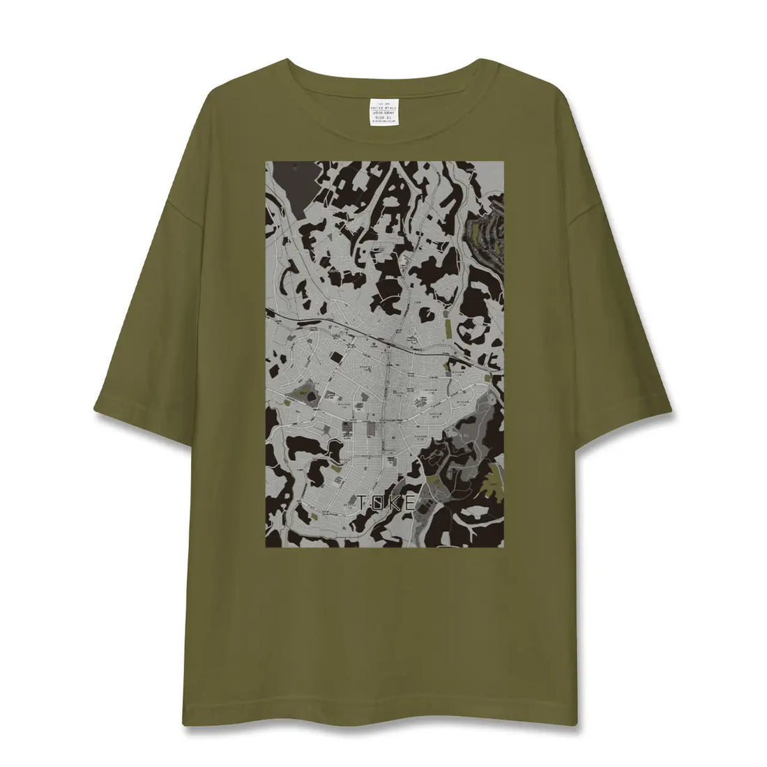 【土気(千葉県)】地図柄ビッグシルエットTシャツ