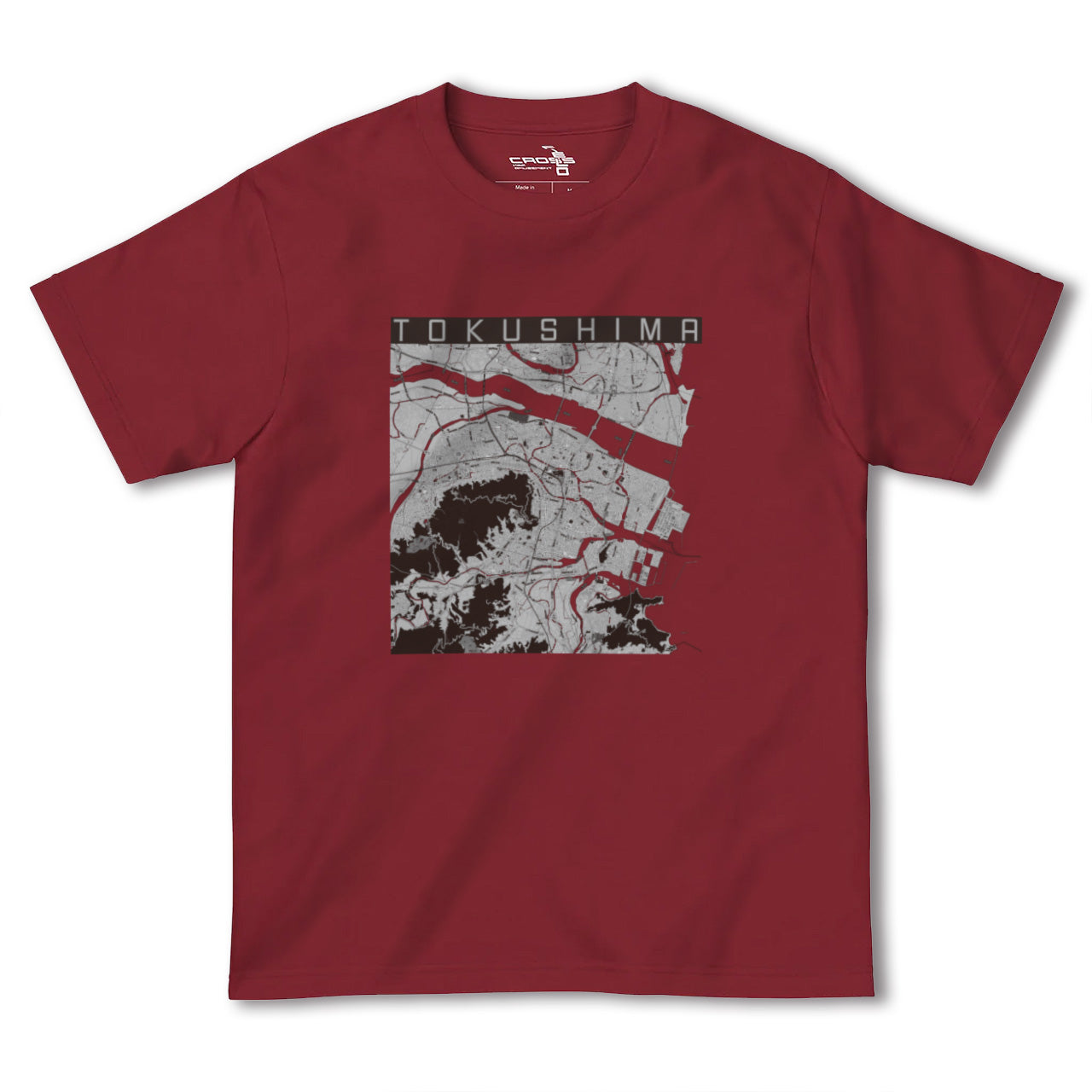 【徳島(徳島県)】地図柄ヘビーウェイトTシャツ