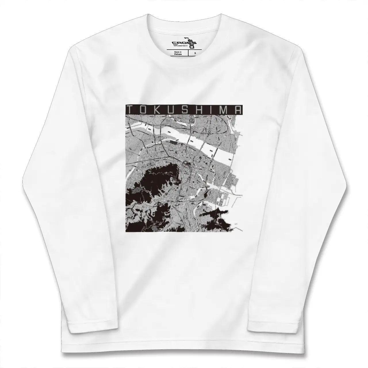 【徳島(徳島県)】地図柄ロングスリーブTシャツ