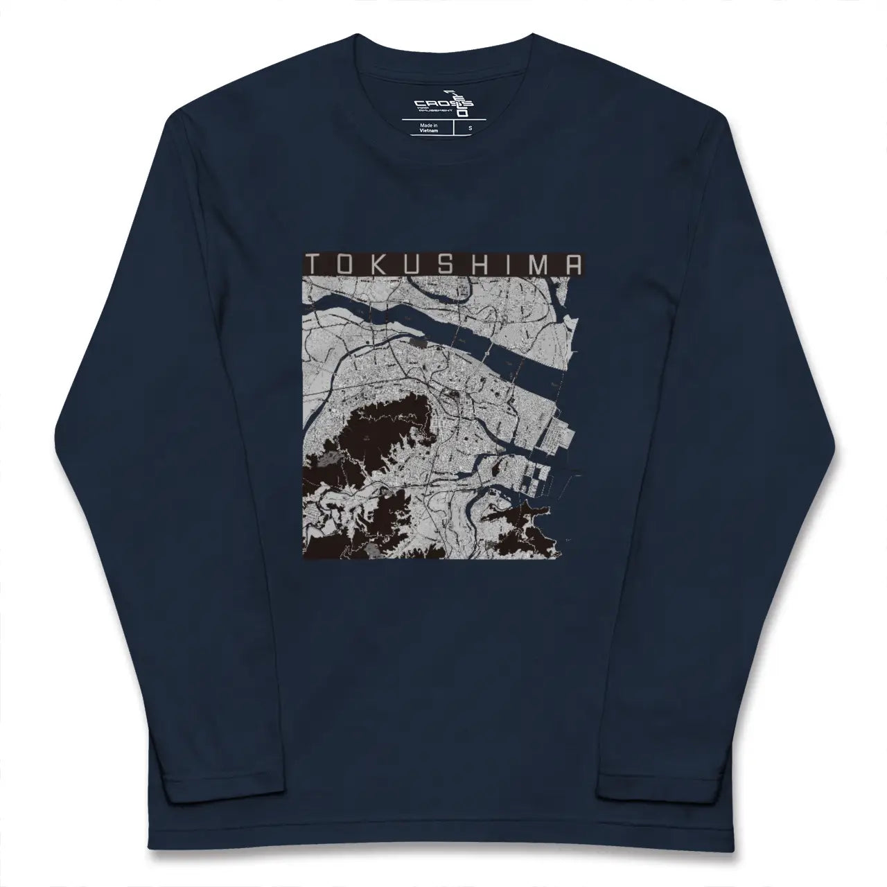 【徳島(徳島県)】地図柄ロングスリーブTシャツ