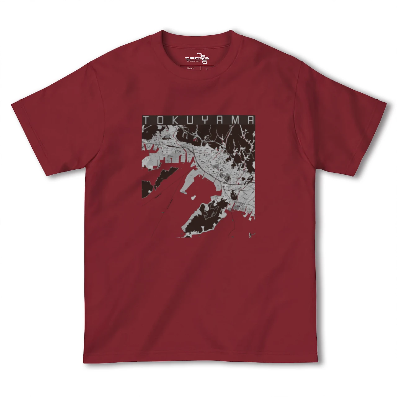 【徳山(山口県)】地図柄ヘビーウェイトTシャツ