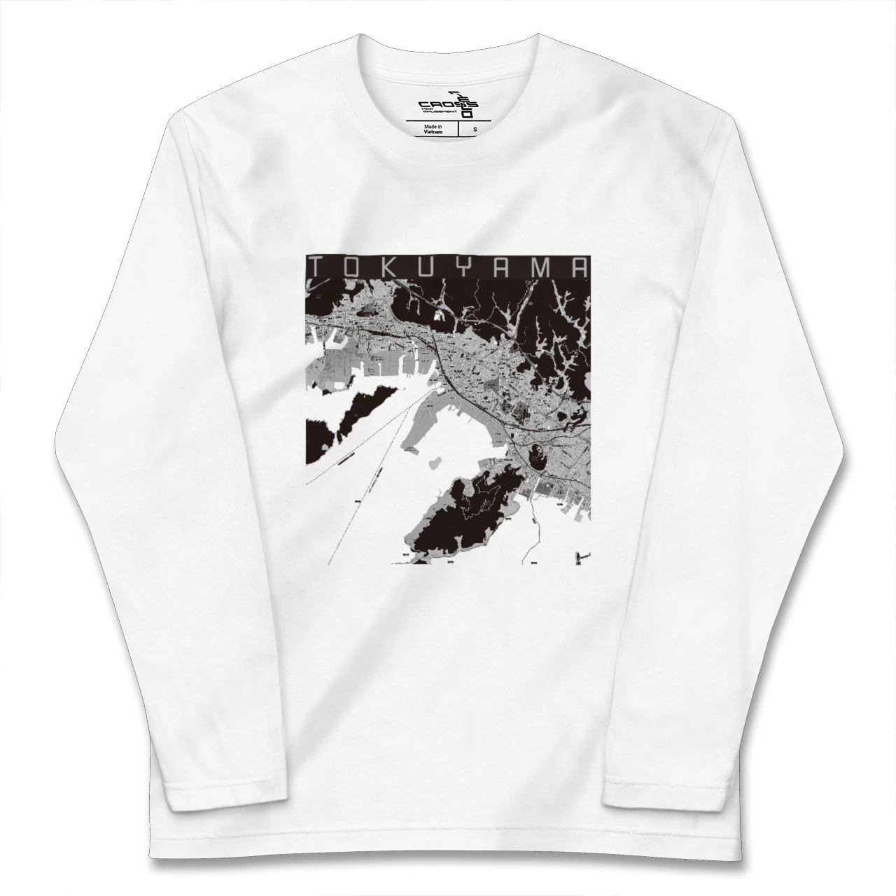 【徳山(山口県)】地図柄ロングスリーブTシャツ