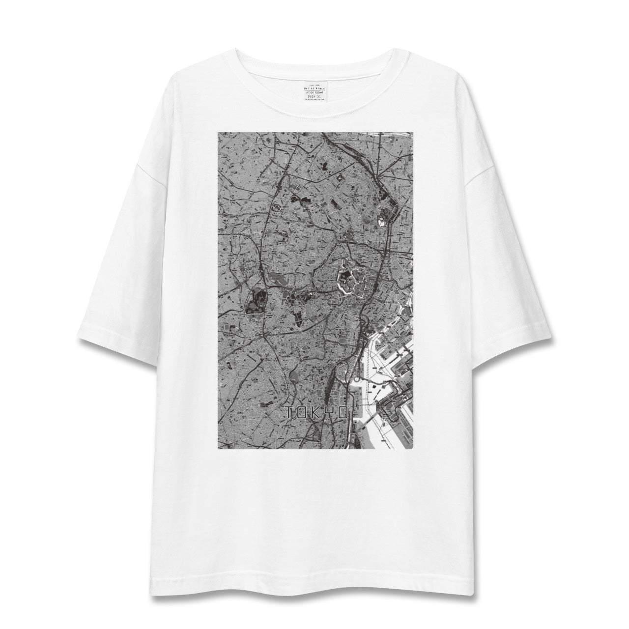 【東京2(東京都)】地図柄ビッグシルエットTシャツ