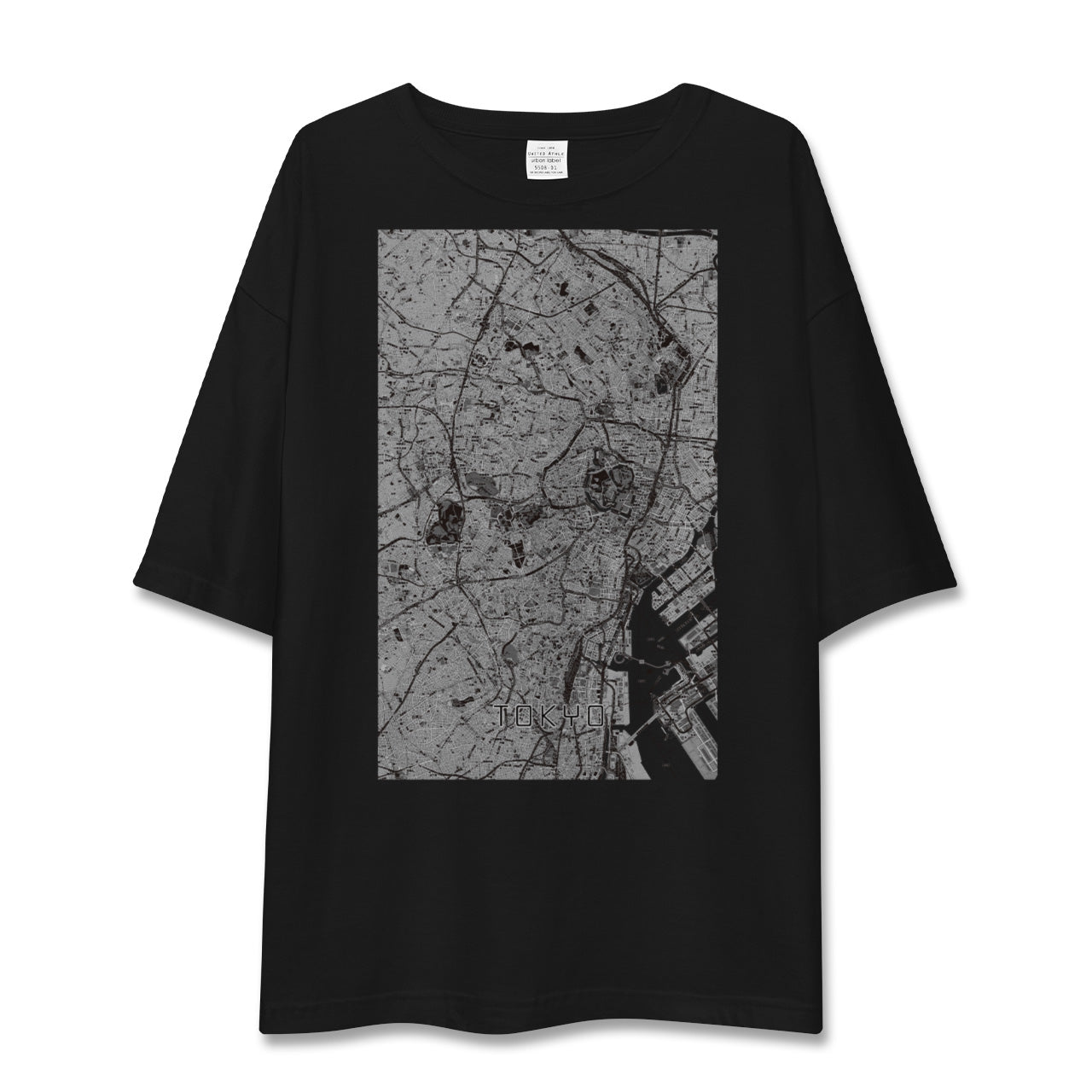 【東京2(東京都)】地図柄ビッグシルエットTシャツ