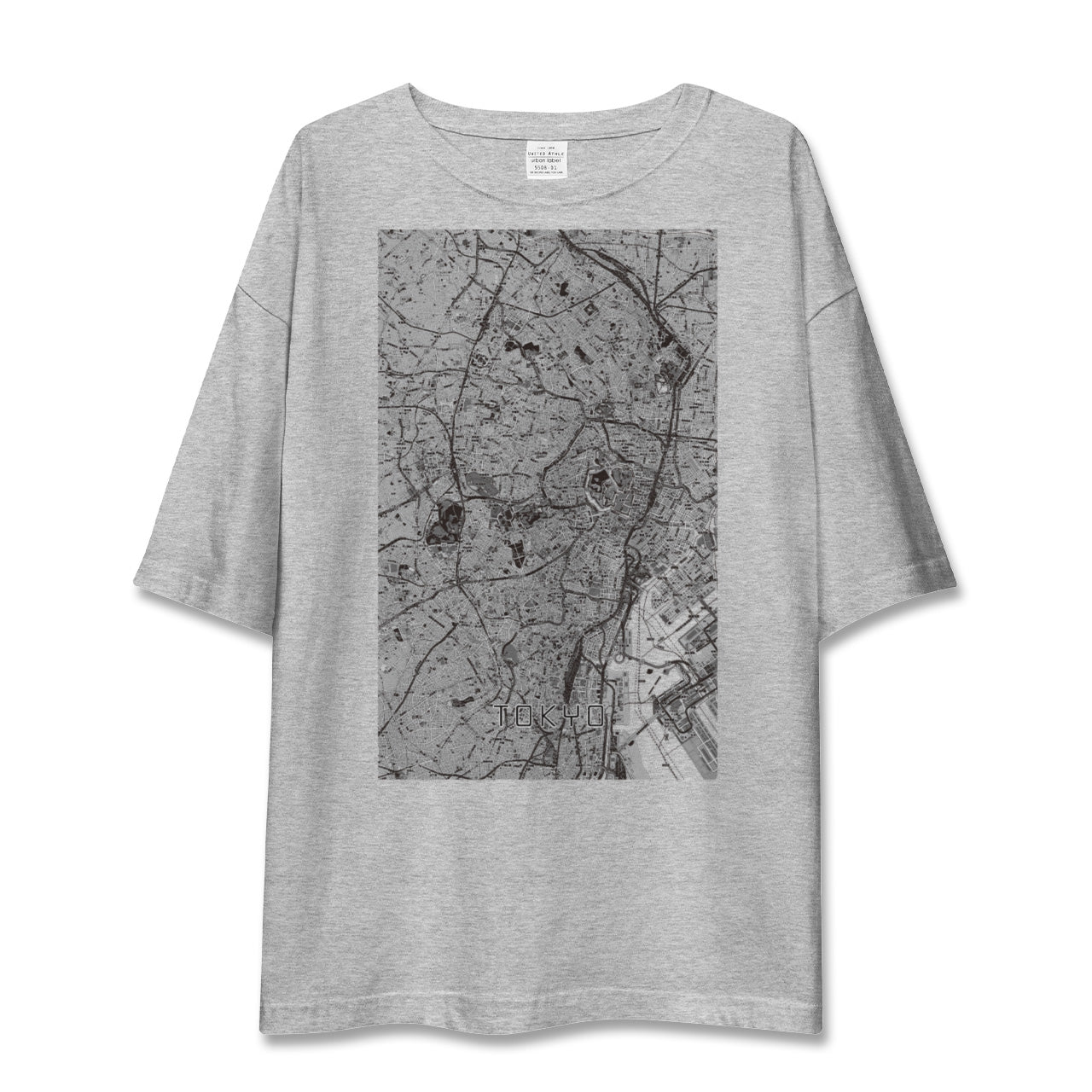【東京2(東京都)】地図柄ビッグシルエットTシャツ