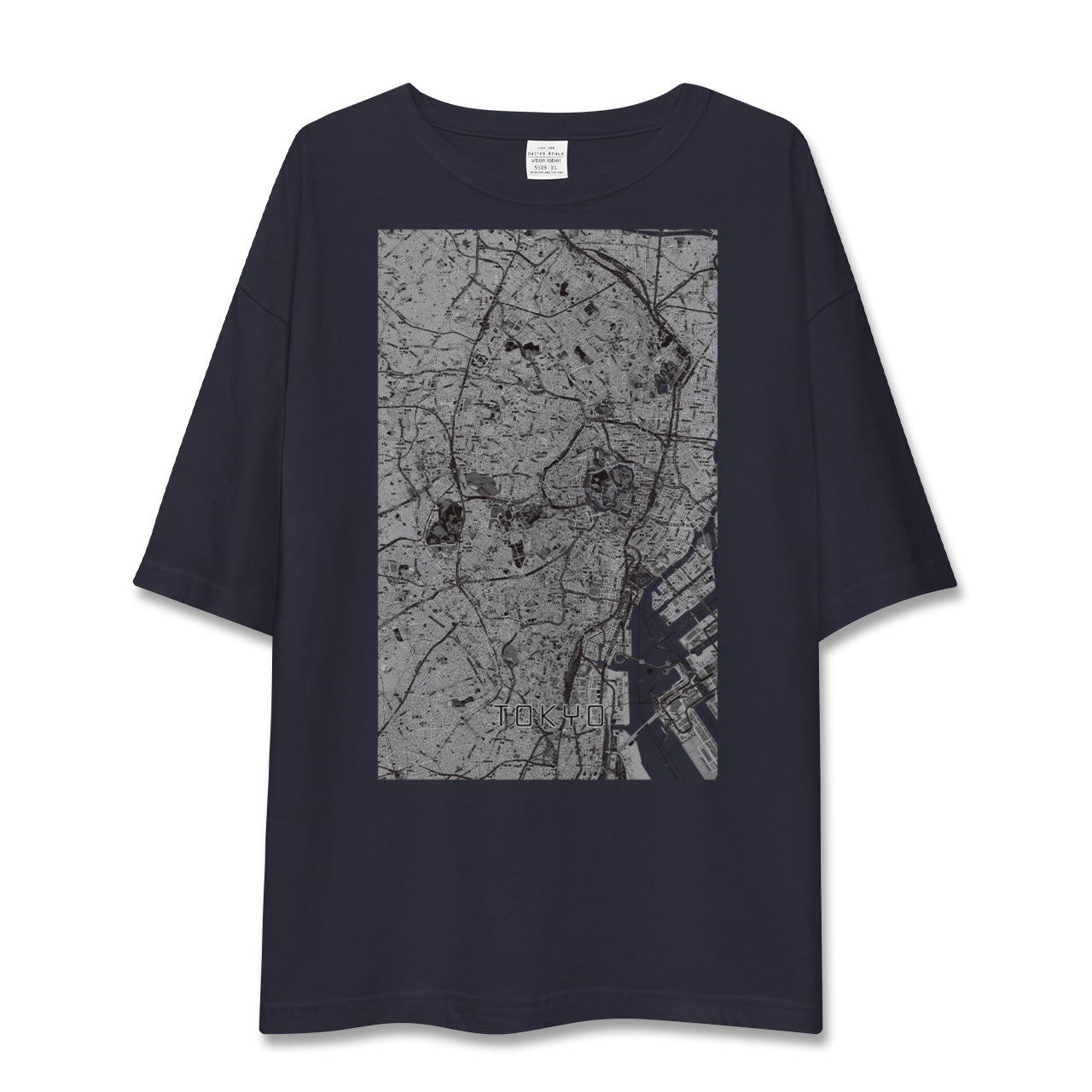 【東京2(東京都)】地図柄ビッグシルエットTシャツ