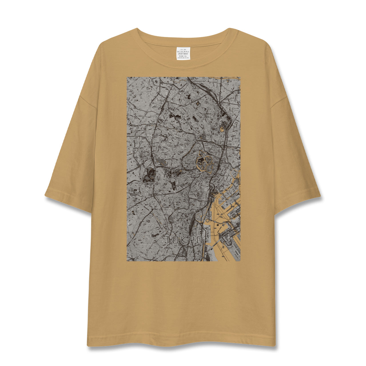 【東京2(東京都)】地図柄ビッグシルエットTシャツ