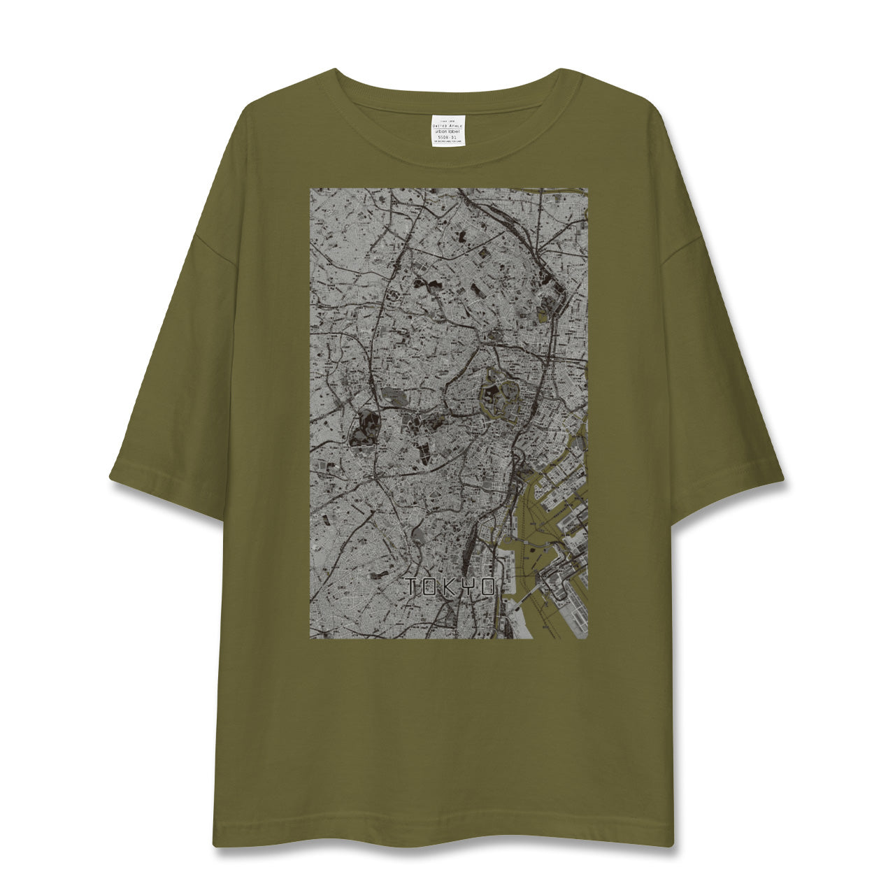 【東京2(東京都)】地図柄ビッグシルエットTシャツ