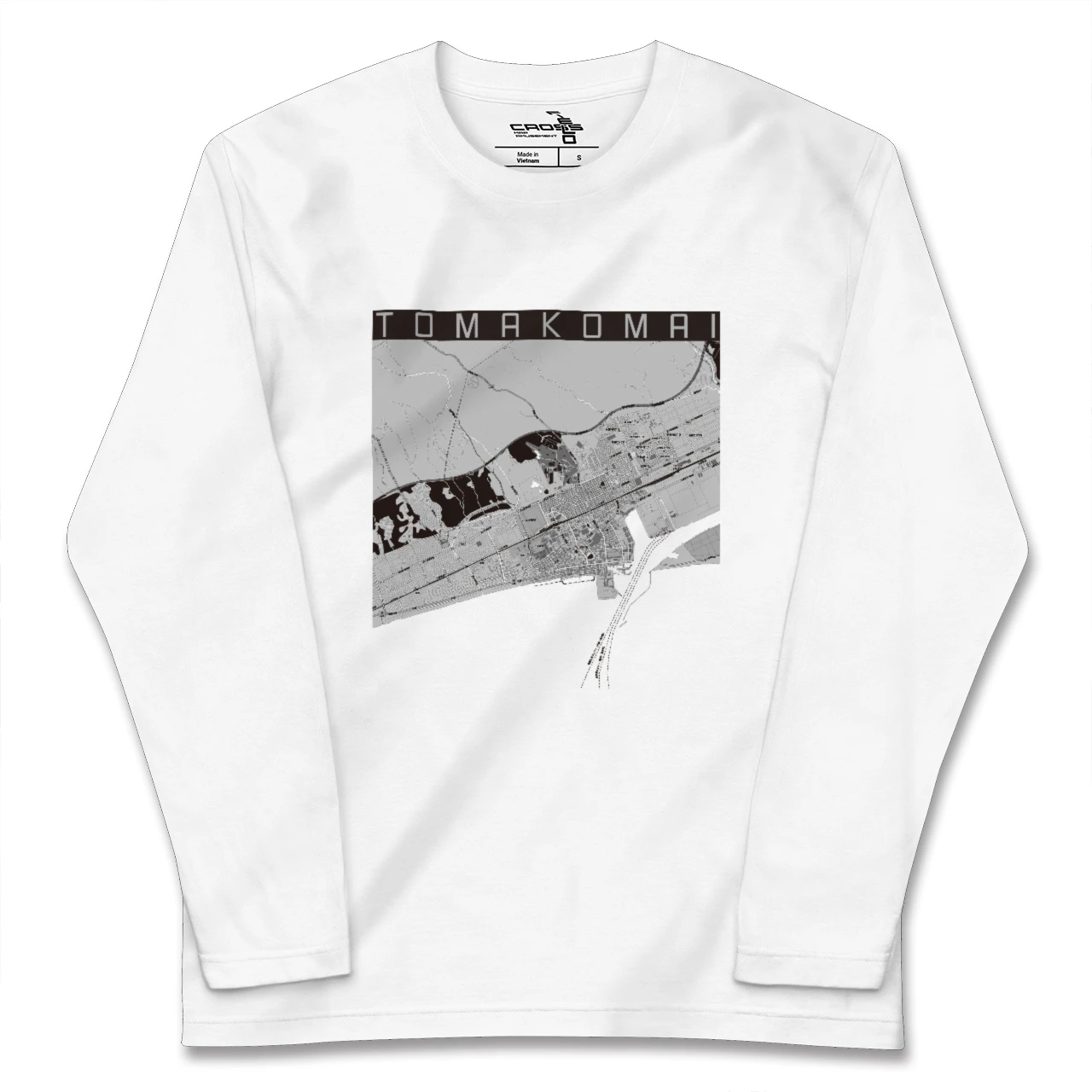 【苫小牧(北海道)】地図柄ロングスリーブTシャツ