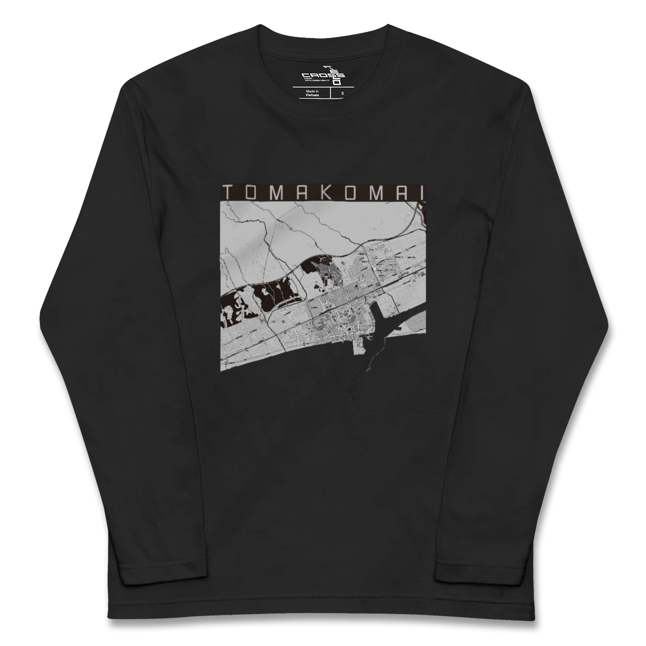 【苫小牧(北海道)】地図柄ロングスリーブTシャツ